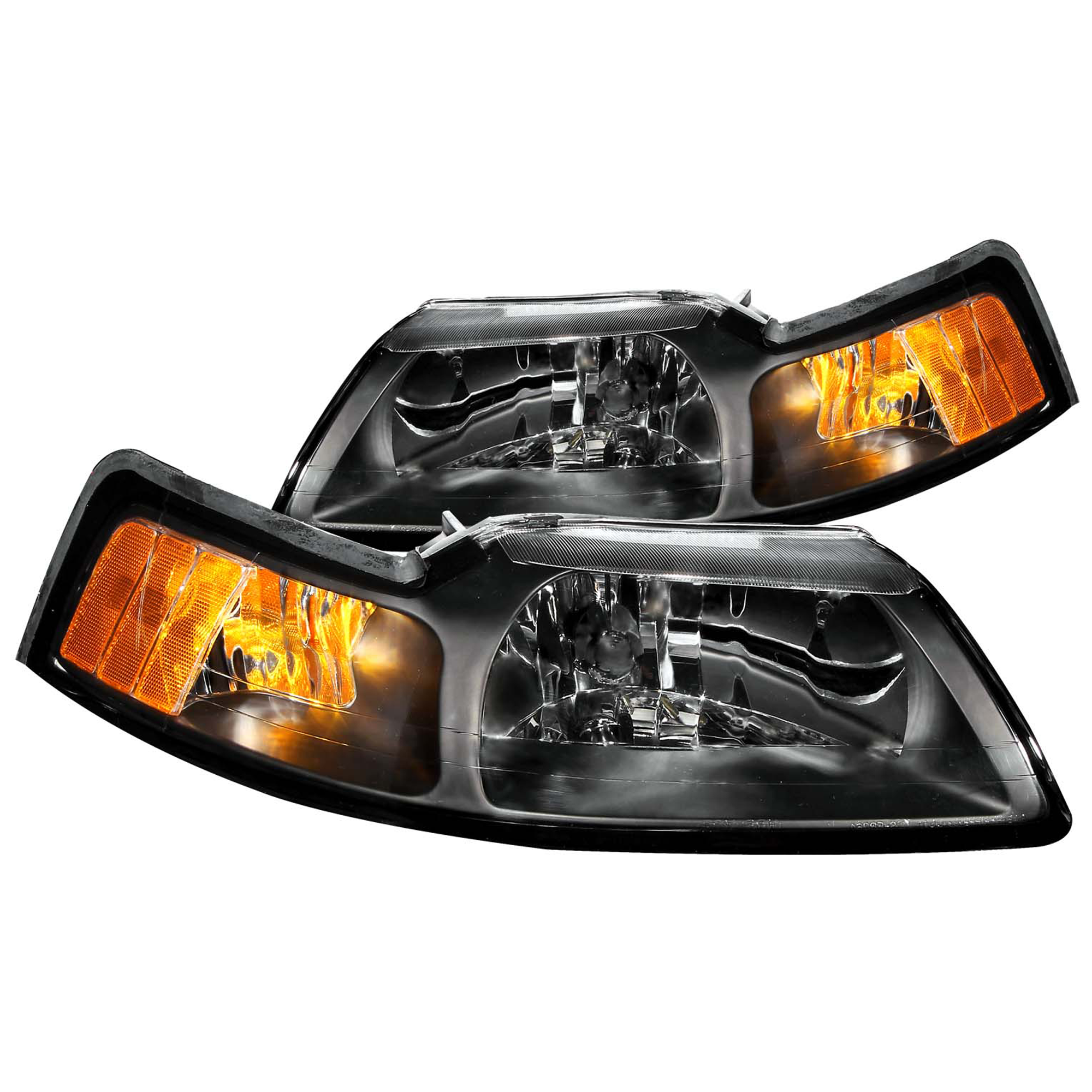 AM HEADLIGHTS|CRYSTAL BLACK SKU A1R121040 Partslink FO2503160 FO2502160 FO2503177 FO2502177 OEM YR3Z13008BA YR3Z13008AA