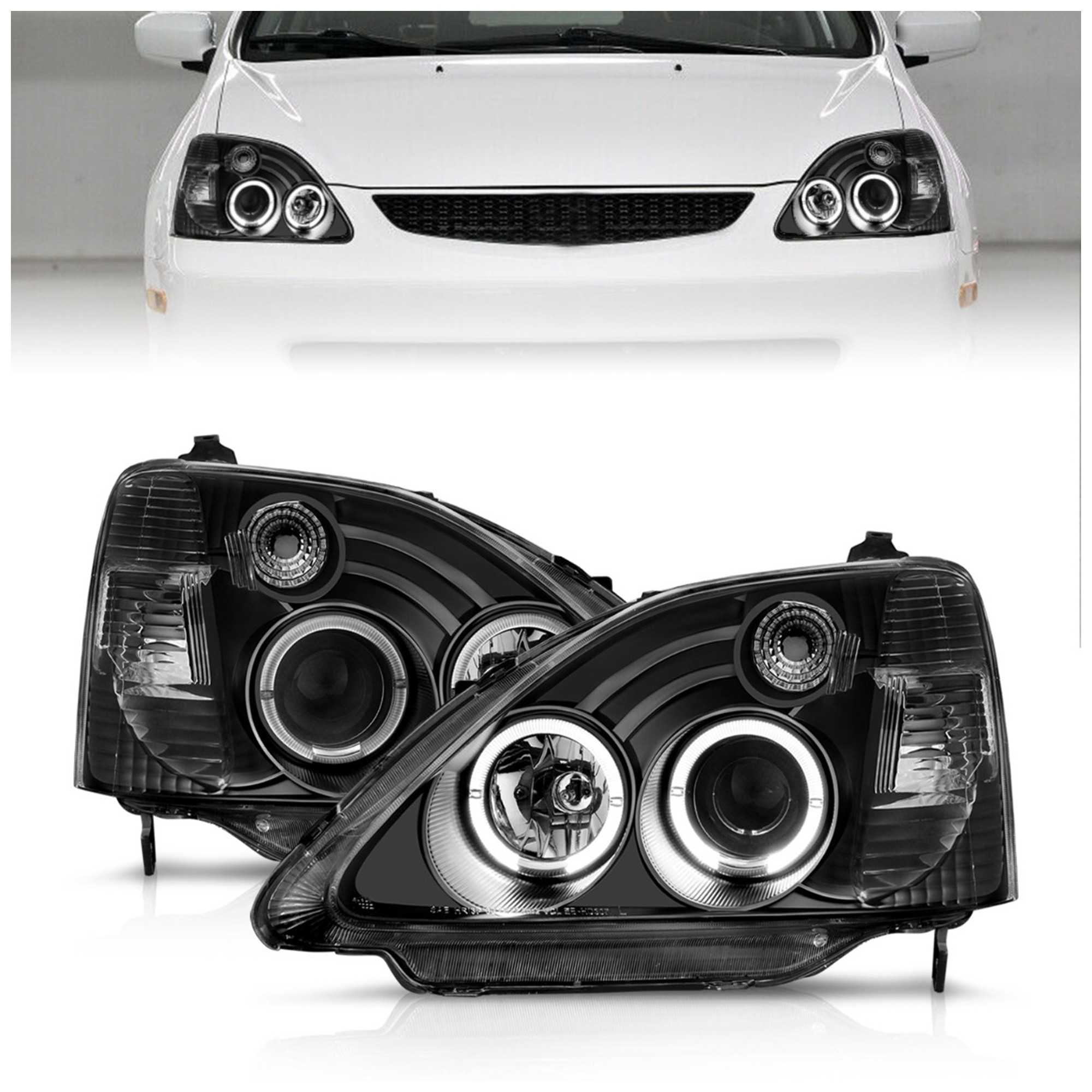 AM HEADLIGHTS|PROJECTOR WITH HALO BLACK SKU A1R121057 Partslink HO2518103 HO2519103 OEM 33151S5TC01-33101S5TC01