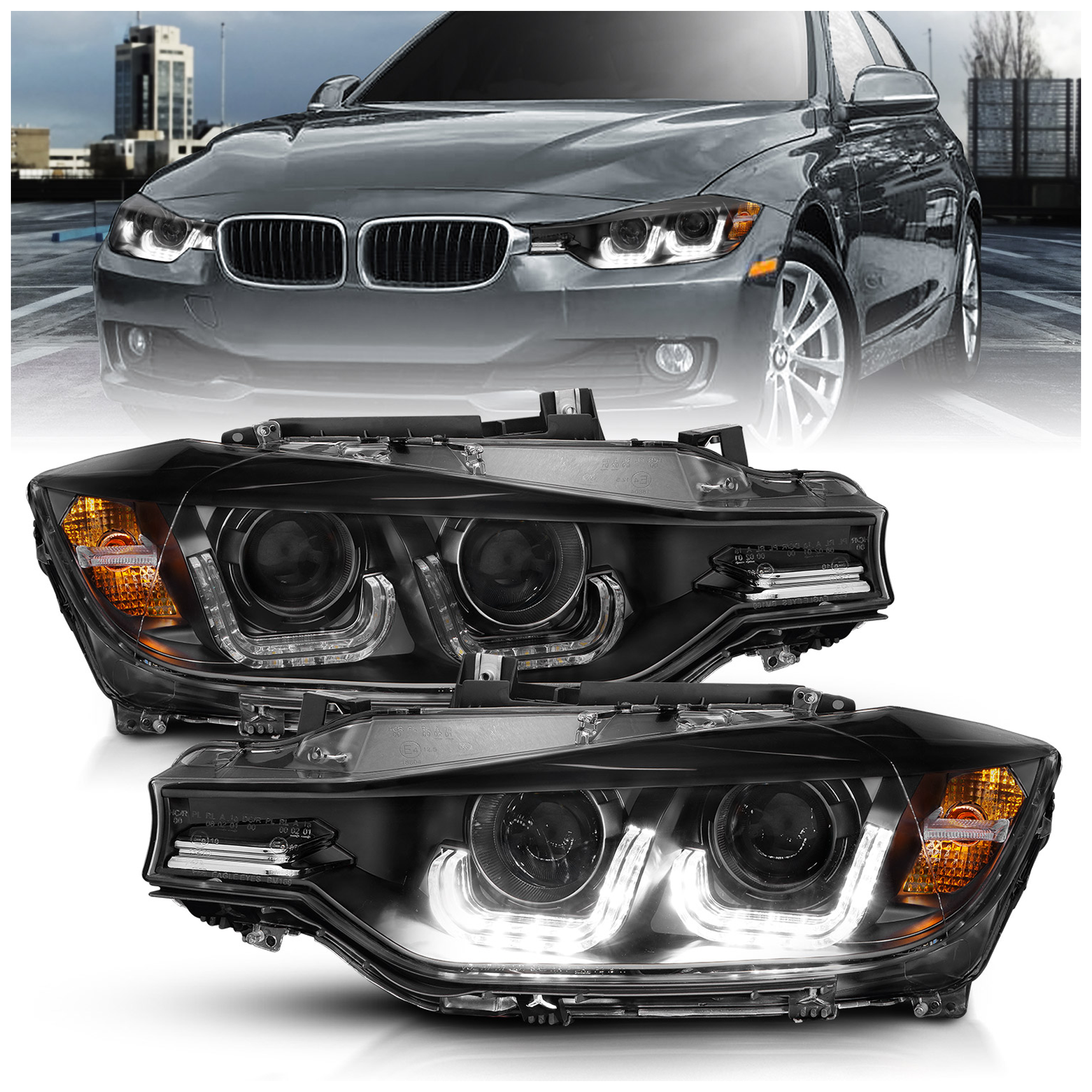 AM Headlight SKU A1R121504 Partslink BM2502101 BM2503101 OEM 63121468865-63121468866