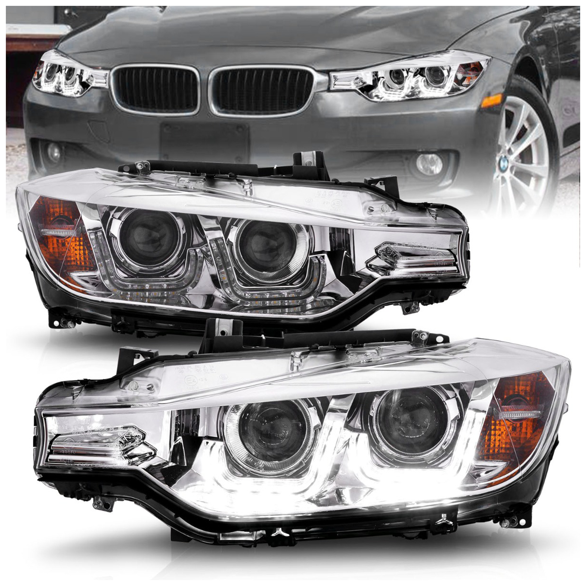 AM Headlight SKU A1R121505 Partslink BM2502101 BM2503101 OEM 63121468865-63121468866