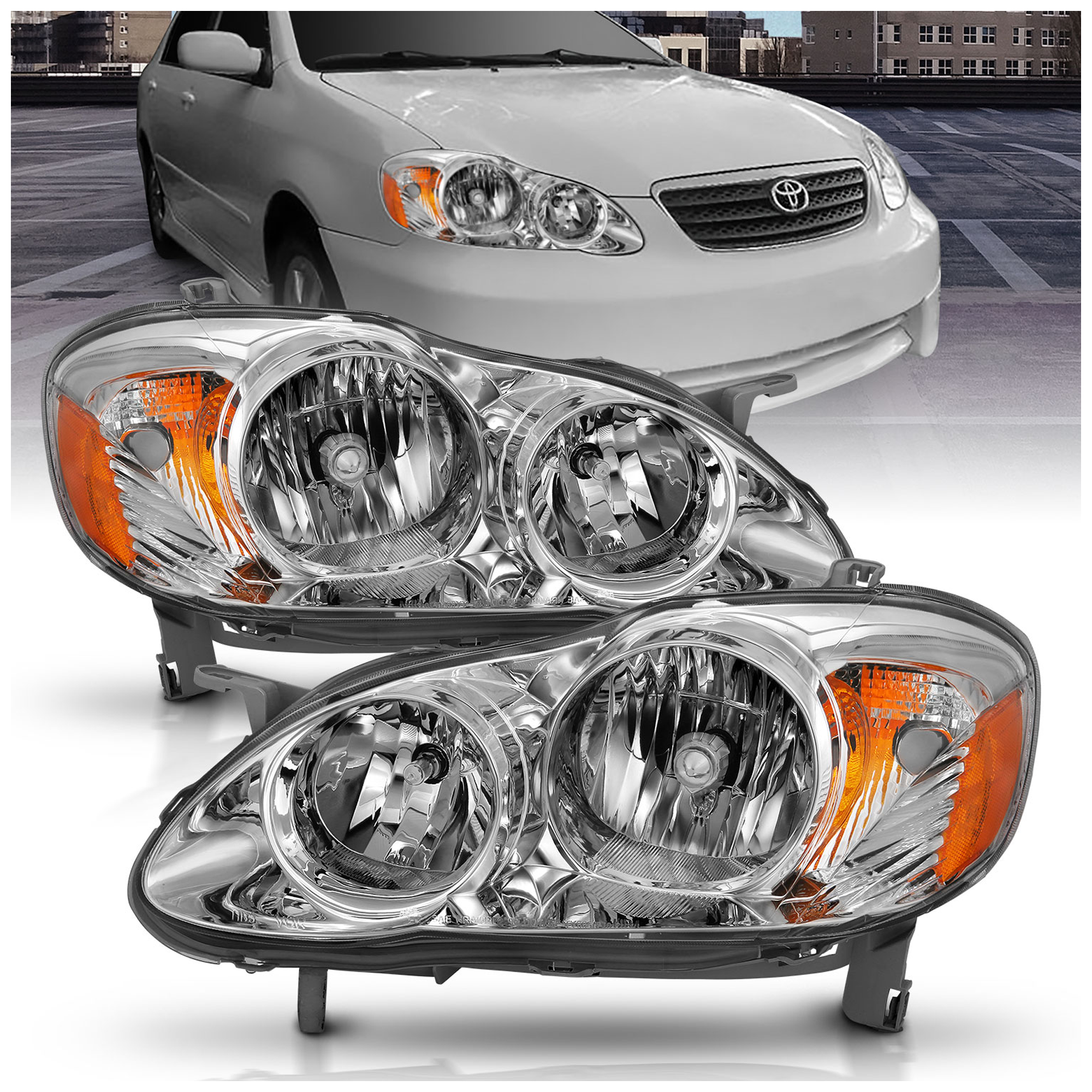 AM Crystal Headlights SKU A1R121540 Partslink TO2502160 TO2503160 OEM TO2502160-8111002360