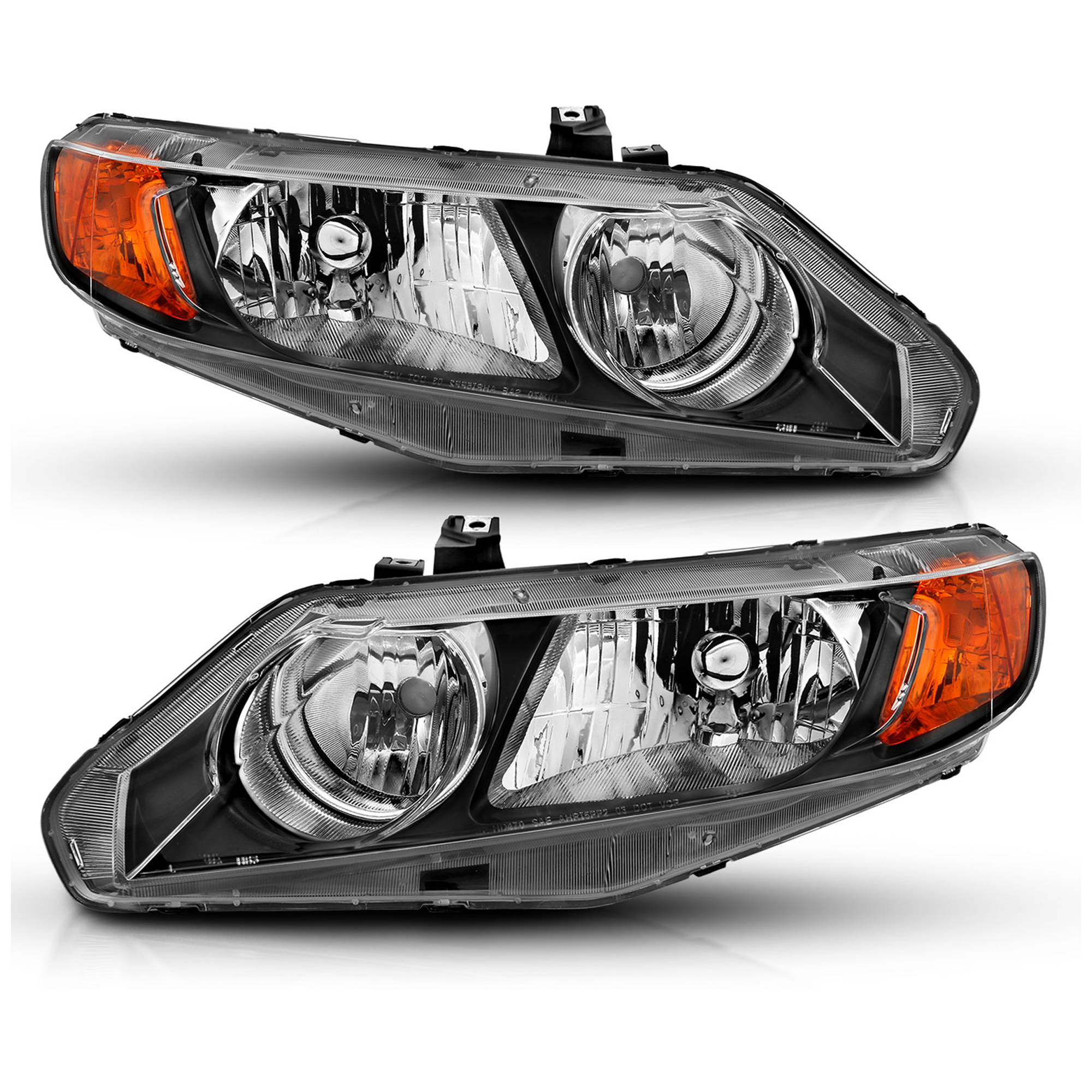 AM Crystal Headlights SKU A1R121547 Partslink HO2502125 HO2503125 OEM 33151 SNA A02-33101 SNA A02