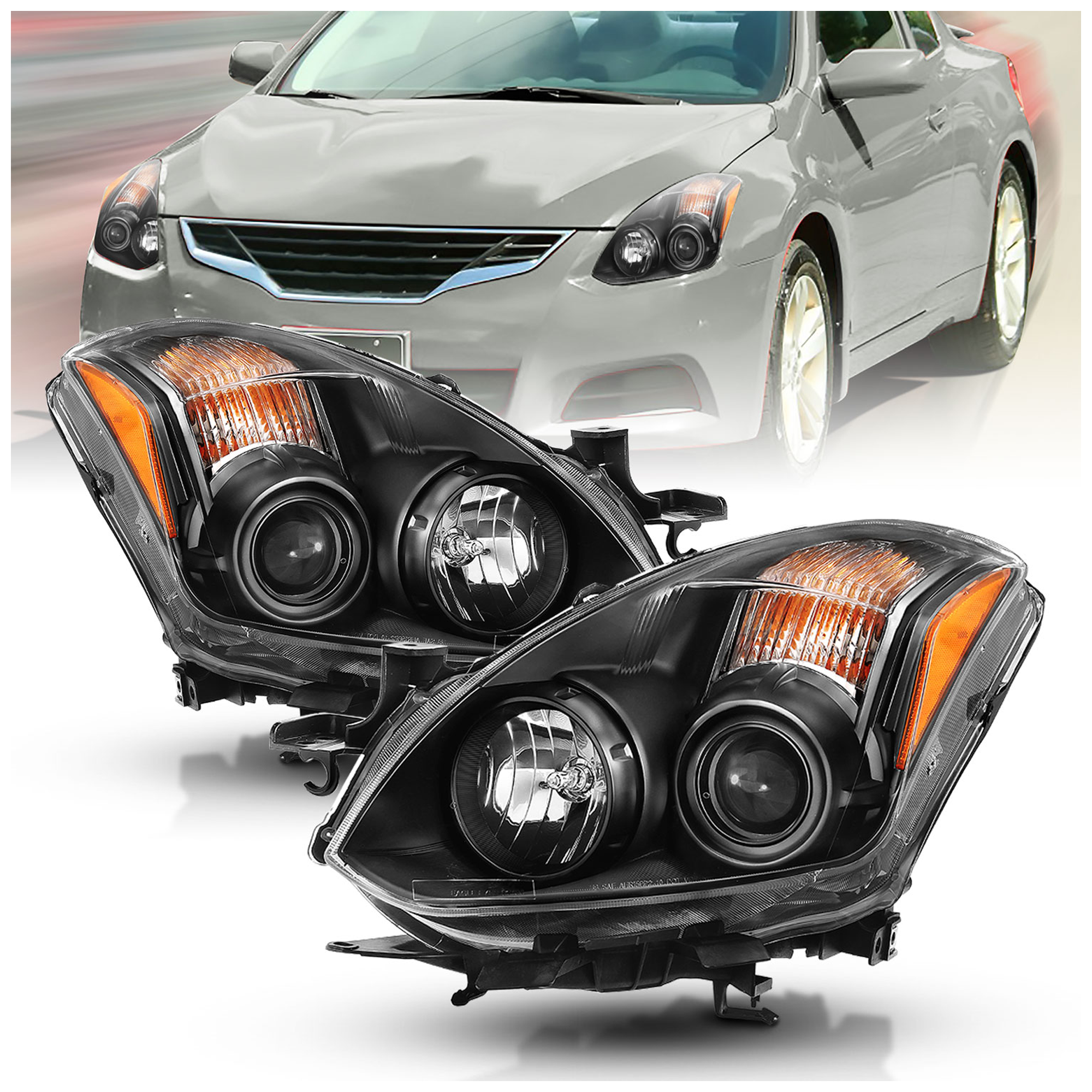 AM Projector Headlights SKU A1R121548 Partslink NI2502191 NI2503191 OEM NI2502191-26010ZX10B