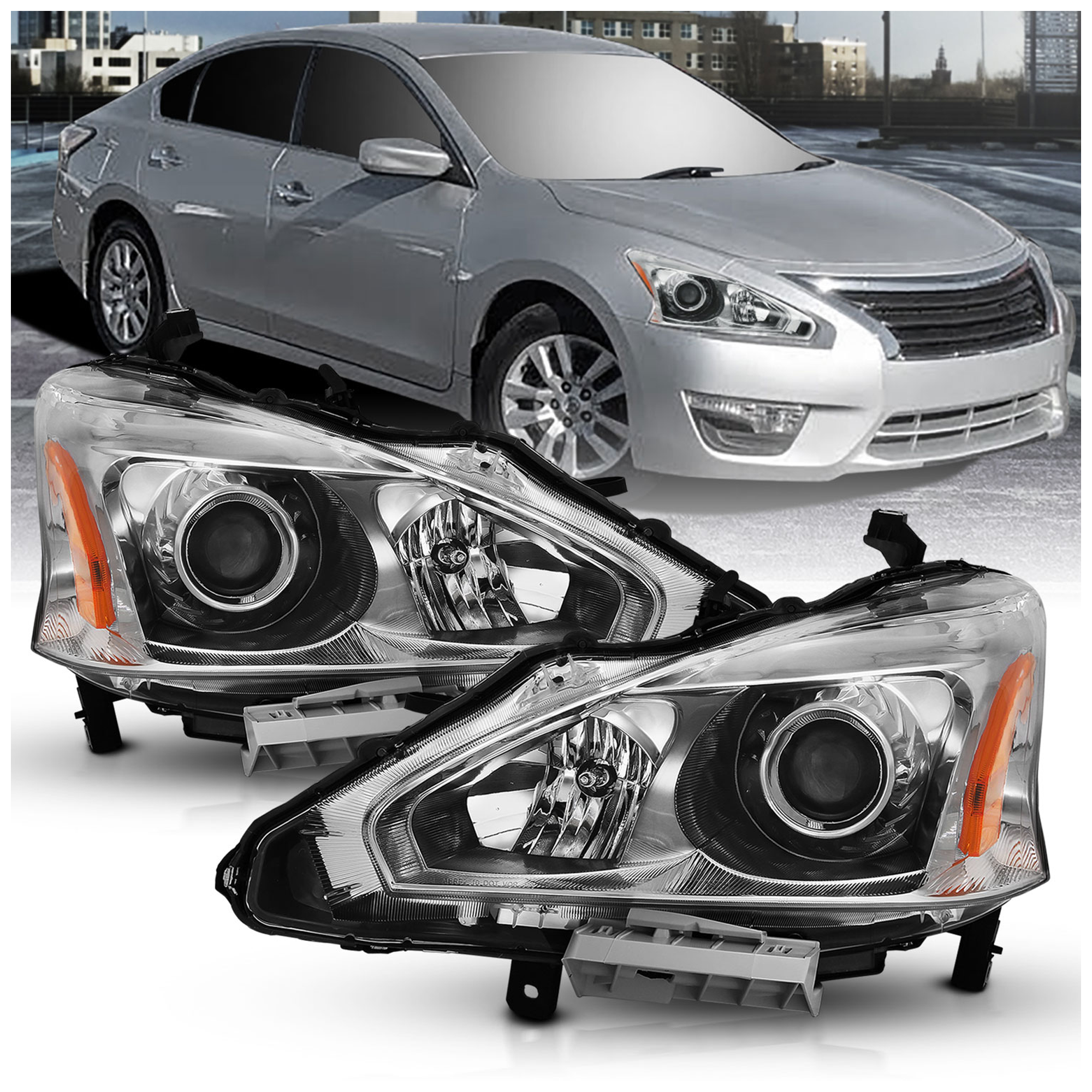 AM Projector Headlights SKU A1R121550 Partslink NI2502208 NI2503208 OEM NI2502208-260103TA9A