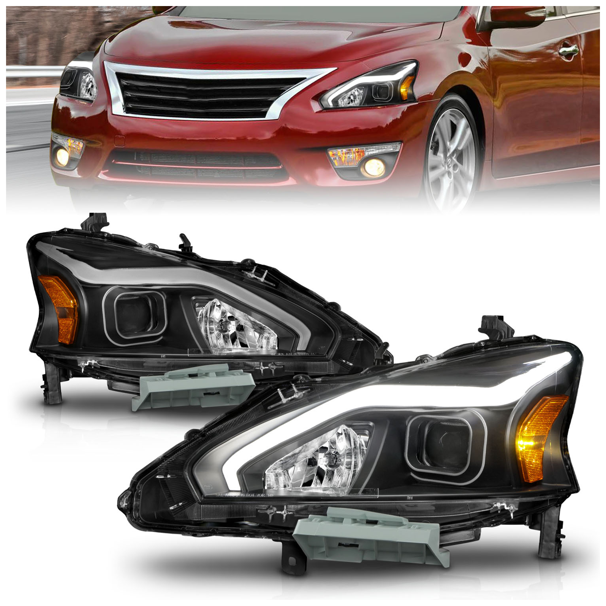 AM 2013-2015 NISSAN ALTIMA Projector Headlights SKU A1R121569 Partslink NI2502208 NI2503208 OEM NI2502208-260103TA9A