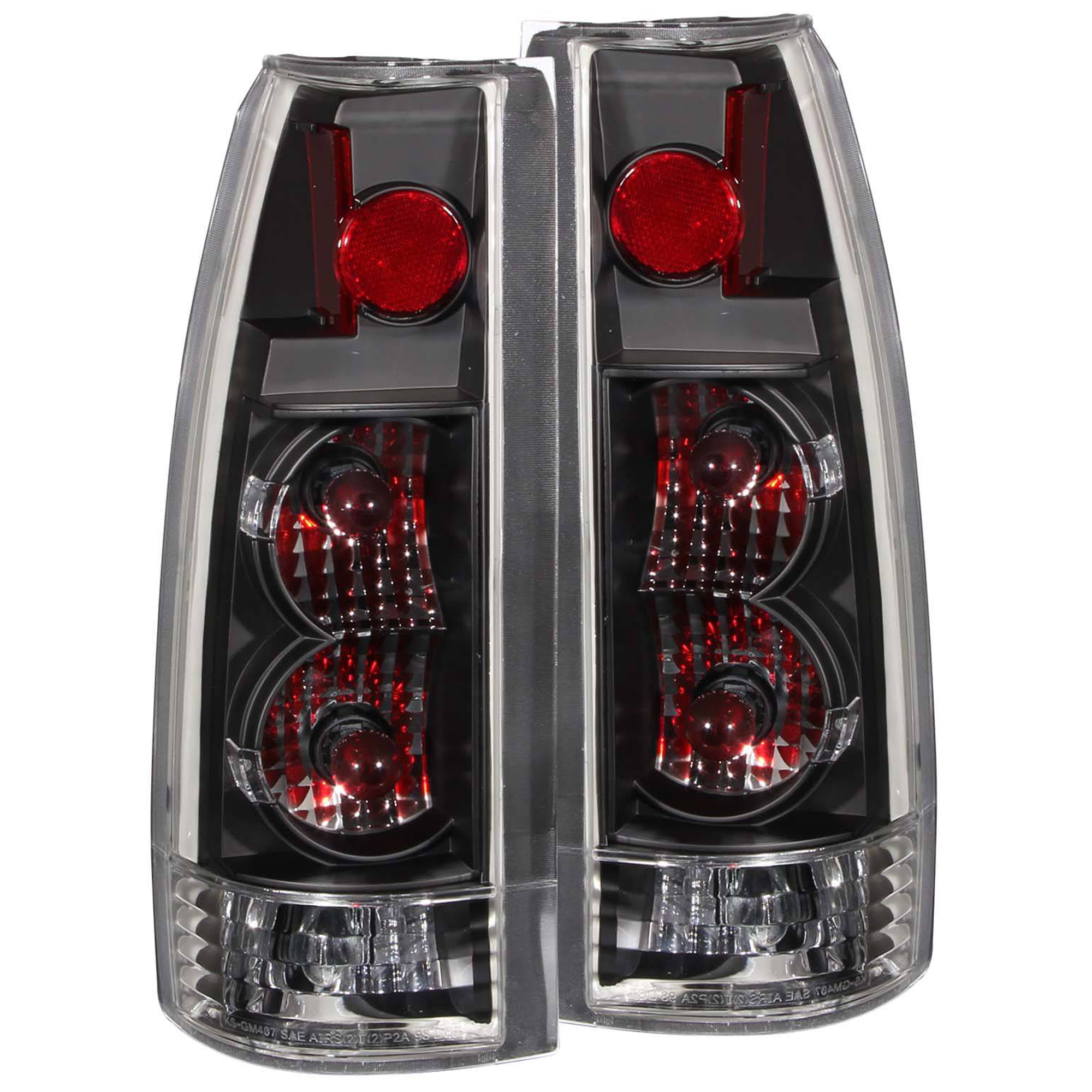 AM TAIL LIGHTS| BLACK CLEAR NEW GENERATION SKU A1R211144 Partslink GM2800104 GM2801104 OEM 5977867-5977868