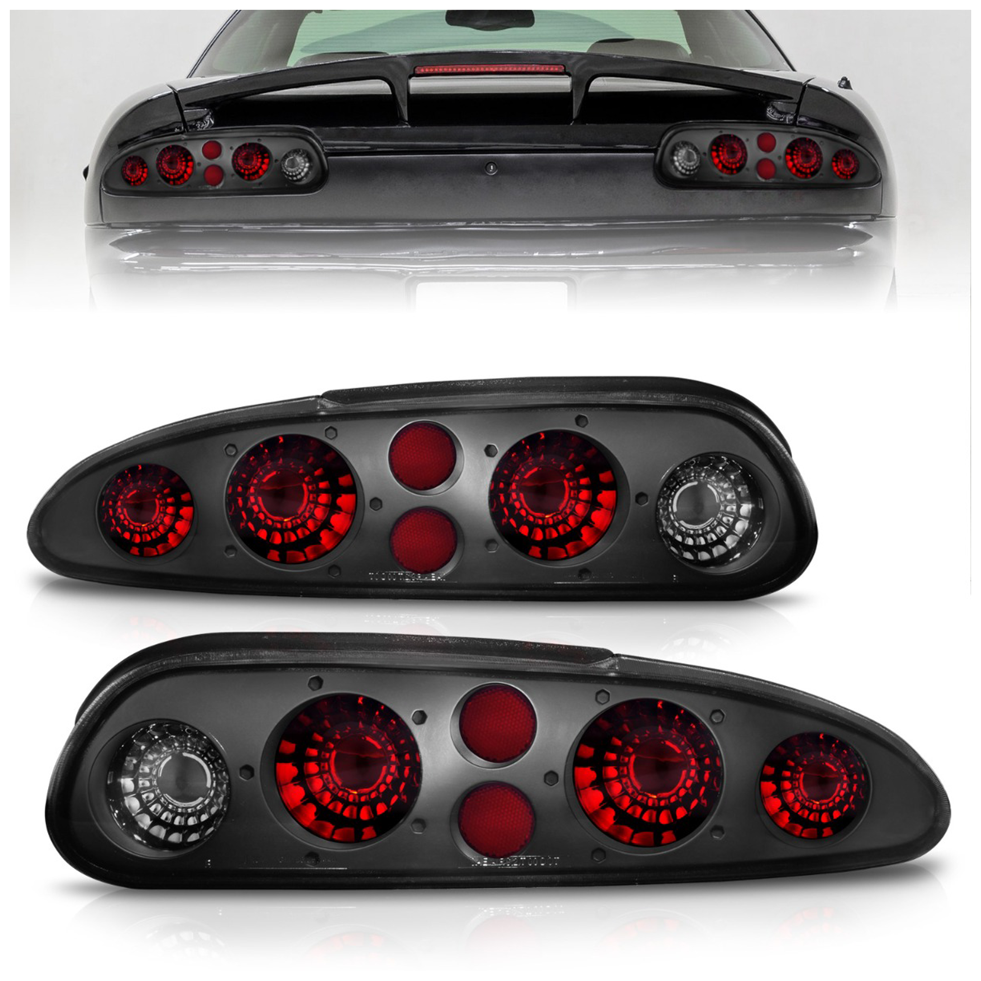 AM TAIL LIGHTS|DARK SMOKE SKU A1R221175 Partslink GM2801159 GM2800159 GM2801235 GM2800235 OEM 5977791-5977792