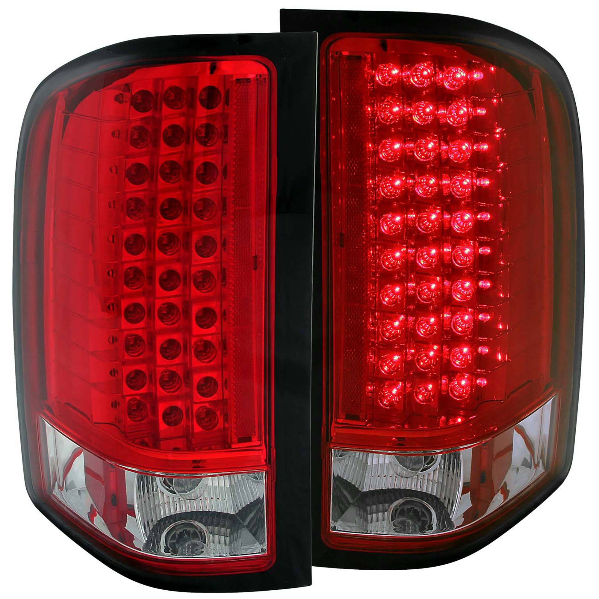 AM LED TAIL LIGHTS|LED RED CLEAR SKU A1R311047 Partslink GM2801207 GM2800207 OEM 25958483-25958482