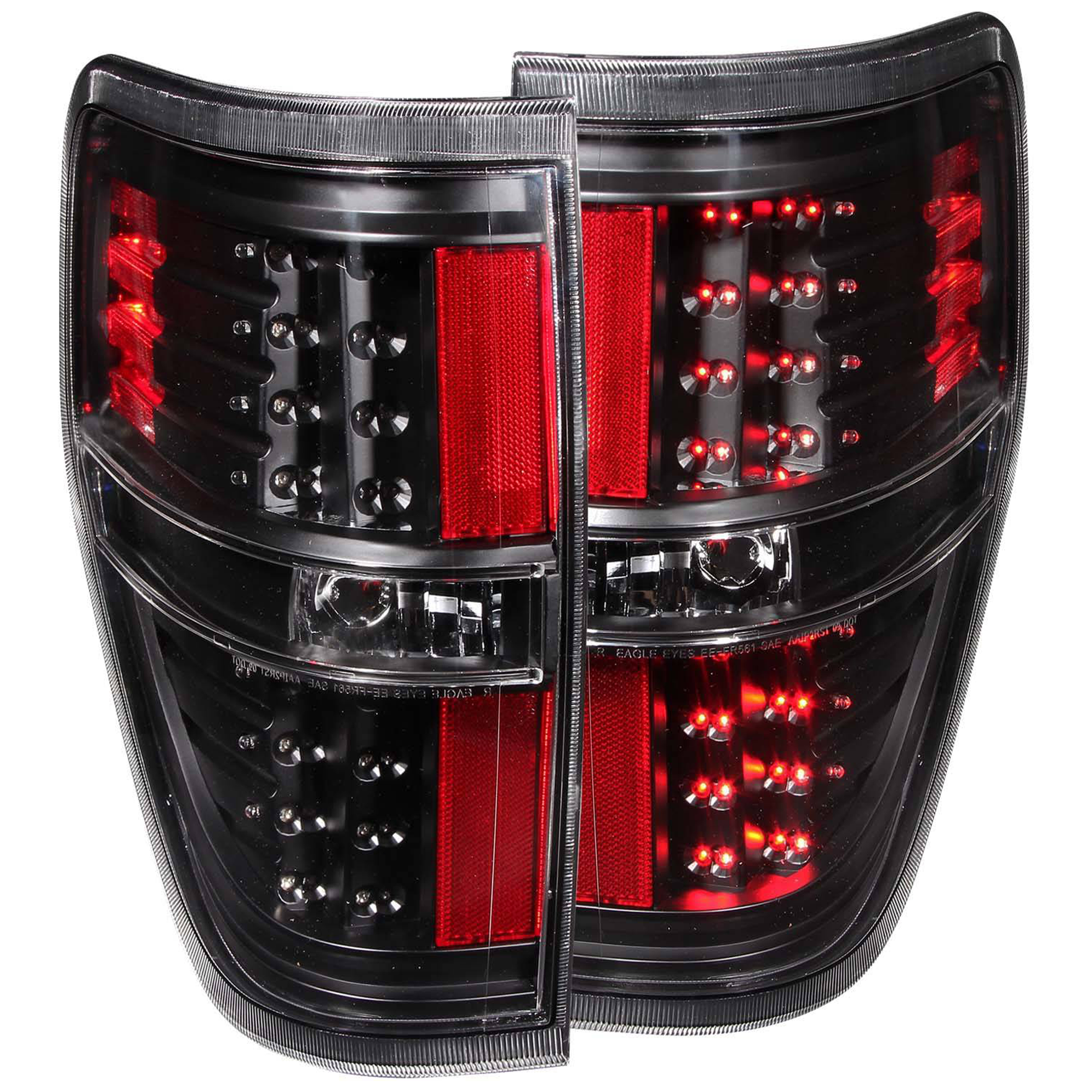 AM LED TAIL LIGHTS|LED BLACK SKU A1R311145 Partslink FO2818143 FO2819143 FO2818148 FO2819148 OEM BL3Z 13404 B BL3Z 13405 B