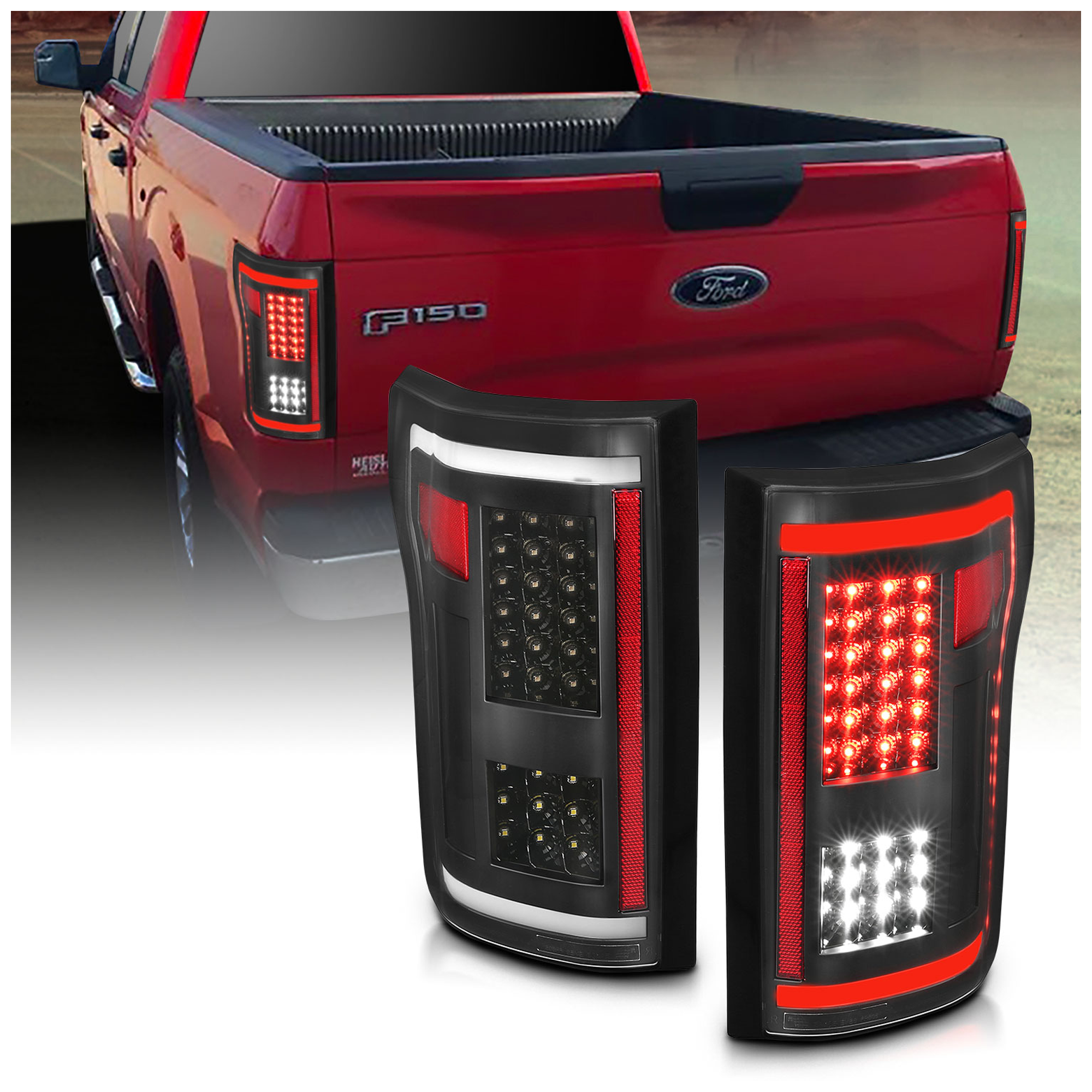 AM LED Taillights Black SKU A1R311285