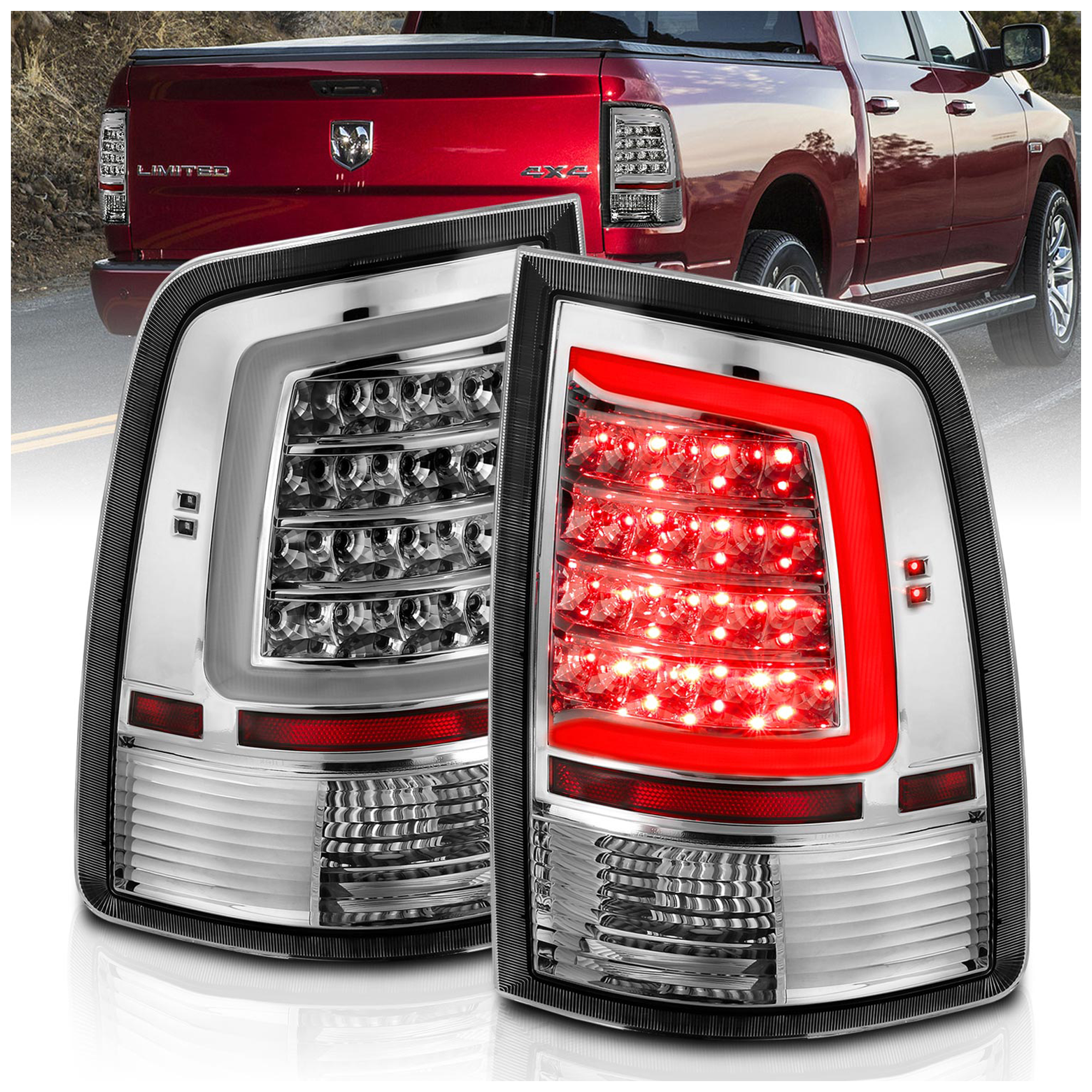AM Tail Lights SKU A1R311320 Partslink CH2818124 CH2819124 OEM 55277414AC 55277415AC 55277414