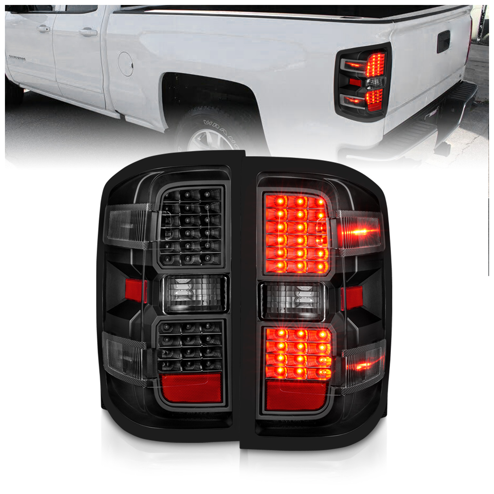 AM 2014-2018 CHEVROLET SILVERADO 1500 LED Taillights SKU A1R311423