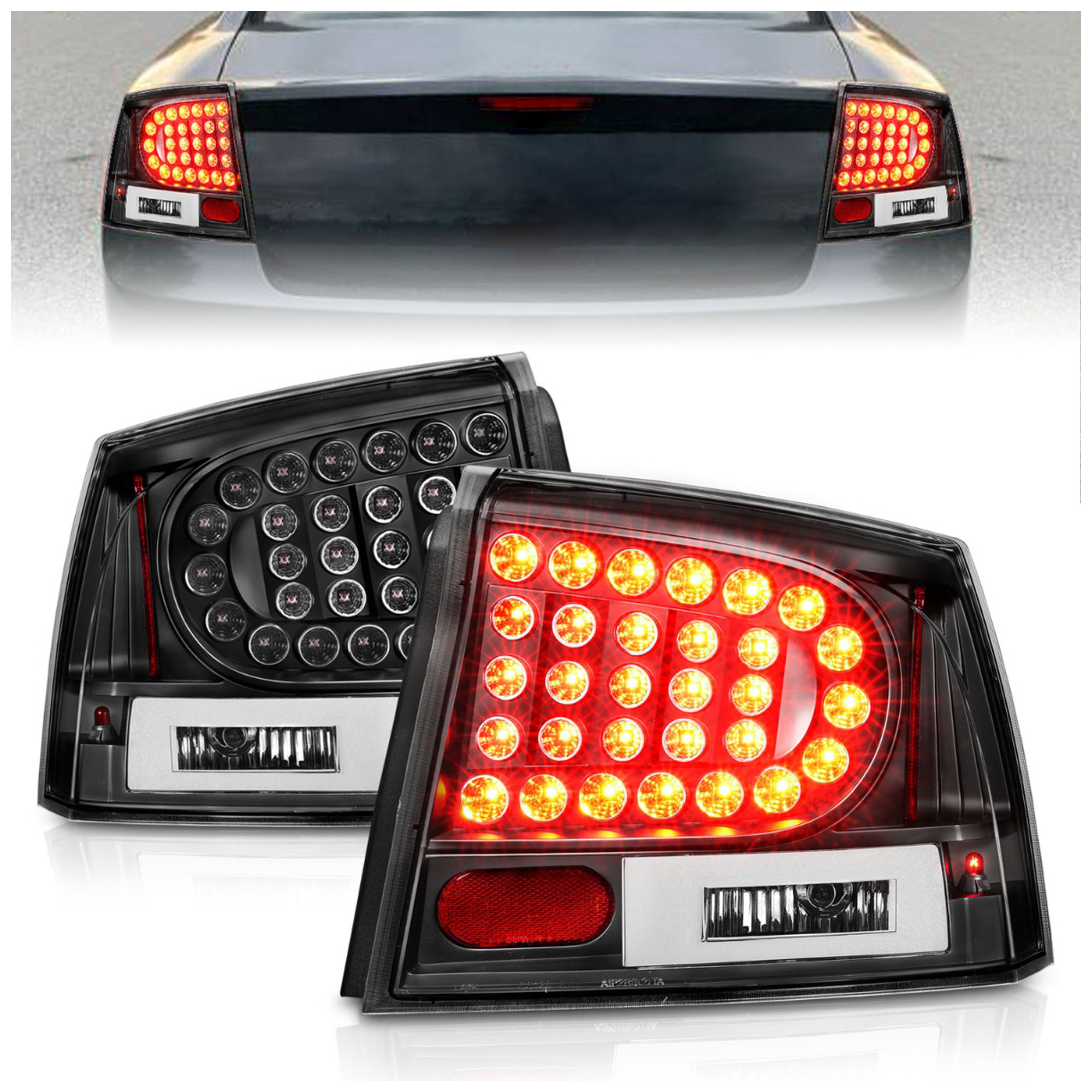 AM LED TAIL LIGHTS|LED BLACK SKU A1R321014 Partslink CH2818105 CH2819105 OEM 5174407AA 5174406AA