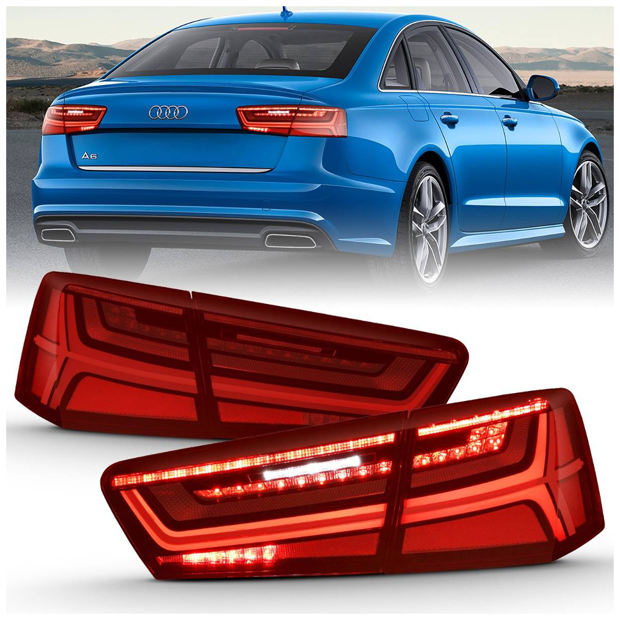 AM LED Tail Lights SKU A1R321353 Partslink AU2804114 AU2805114 AU2803106 AU2802106 OEM 4G9945093B 4G9945094B 4G994509