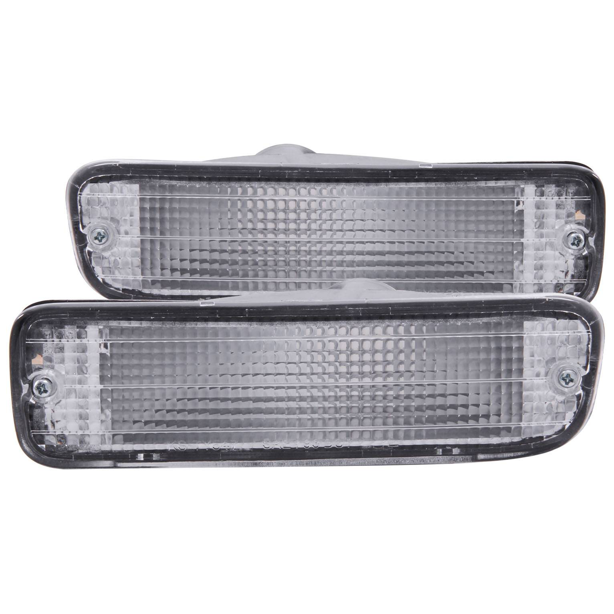 AM BUMPER LIGHTS|CLEAR W AMBER REFLECTORS SKU A1R511018