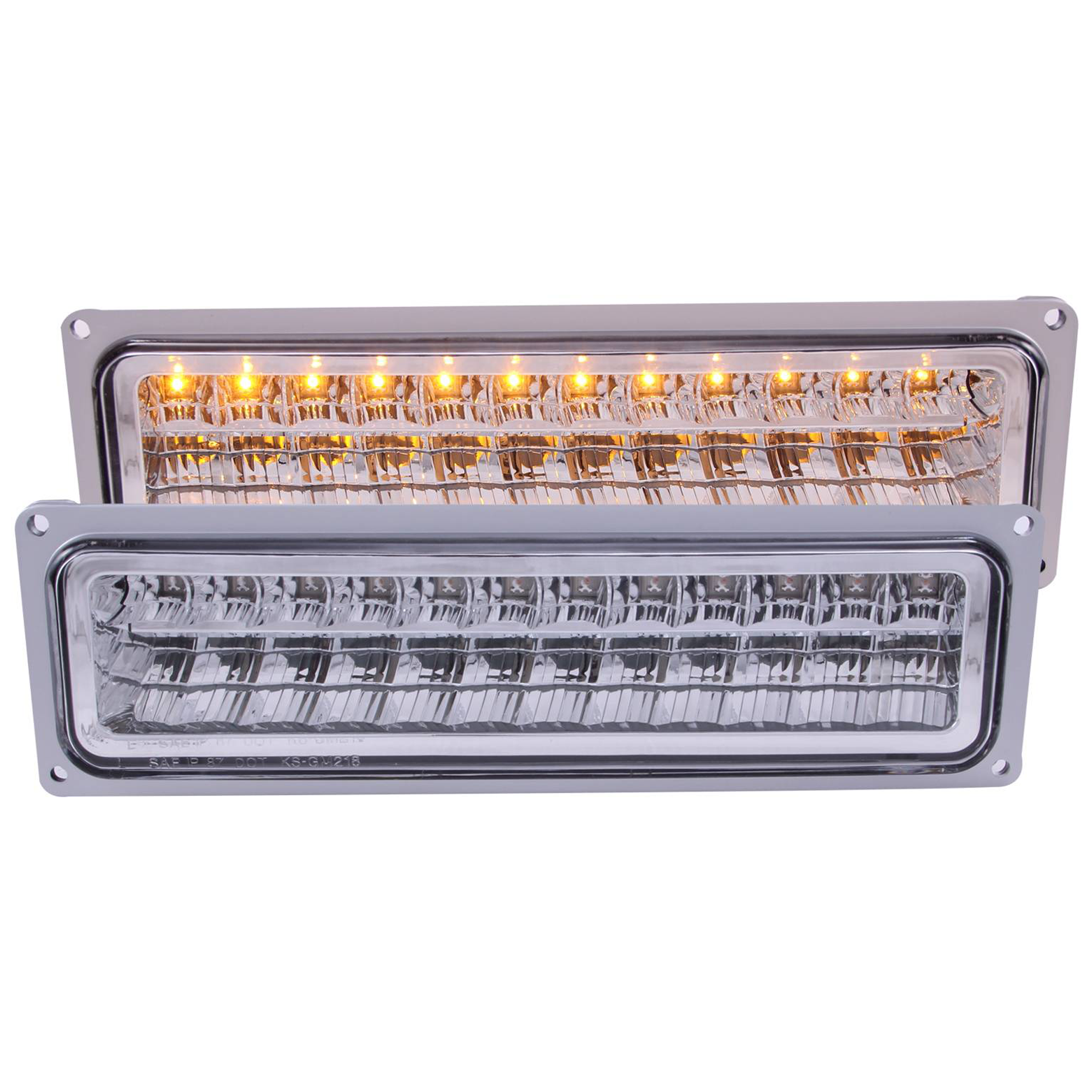 AM PARKING LIGHTS|FULL AMBER LED SKU A1R511048 OEM 5974337-5974338