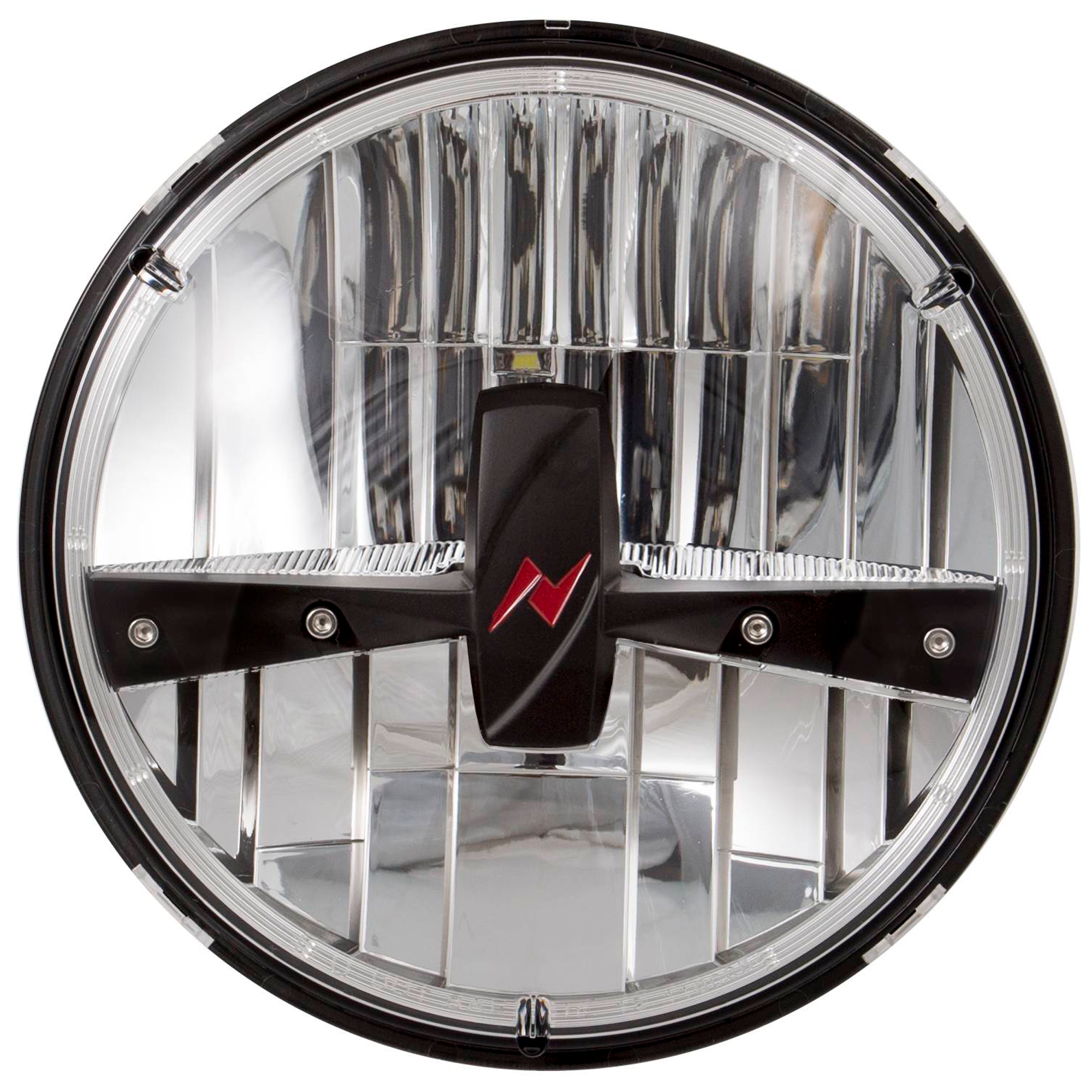AM UNIVERSAL HEAD LAMP RH AND LH 7 in. Round LED Black w Anzo Logo SKU A1R881036