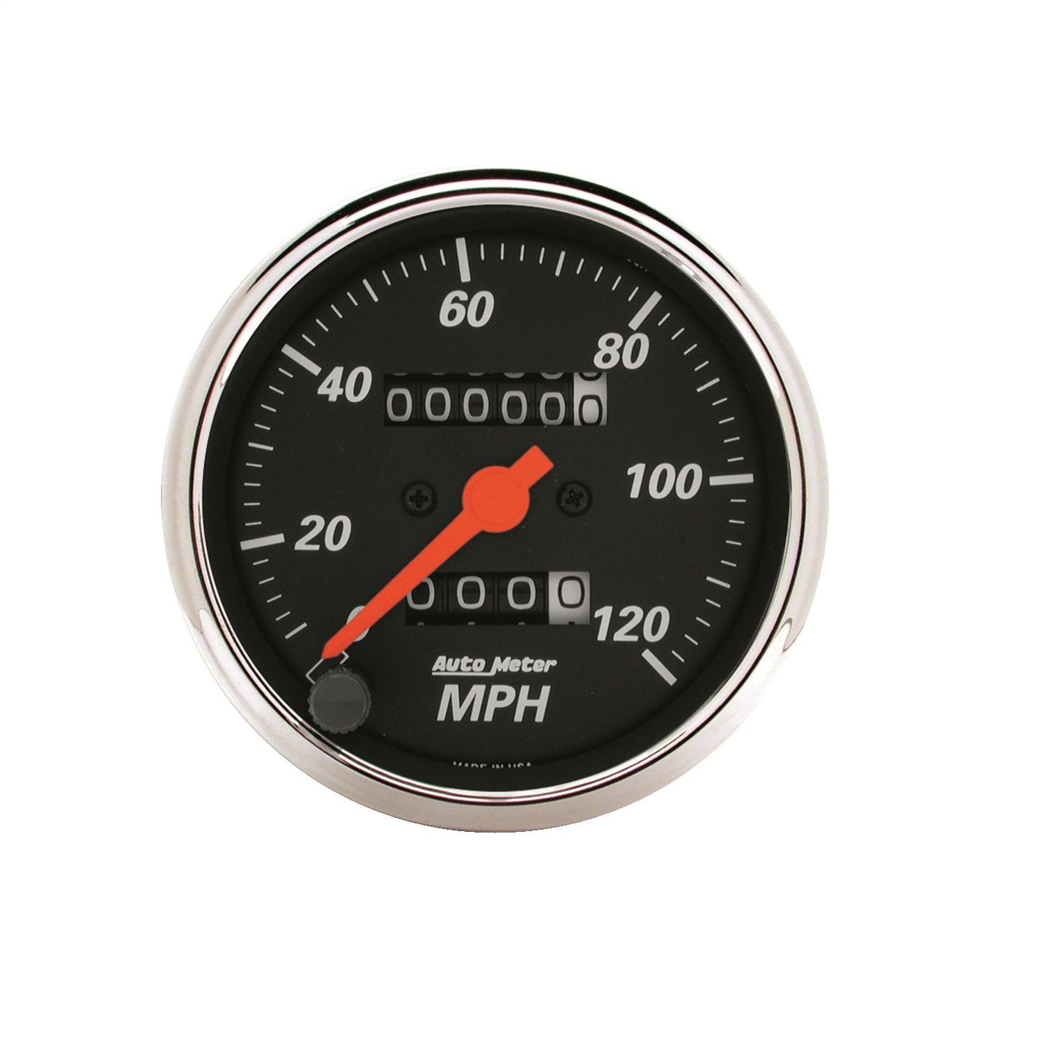 AM Gauge Speedometer 3-1-8-120mph Mechanical Designer Black SKU A481476