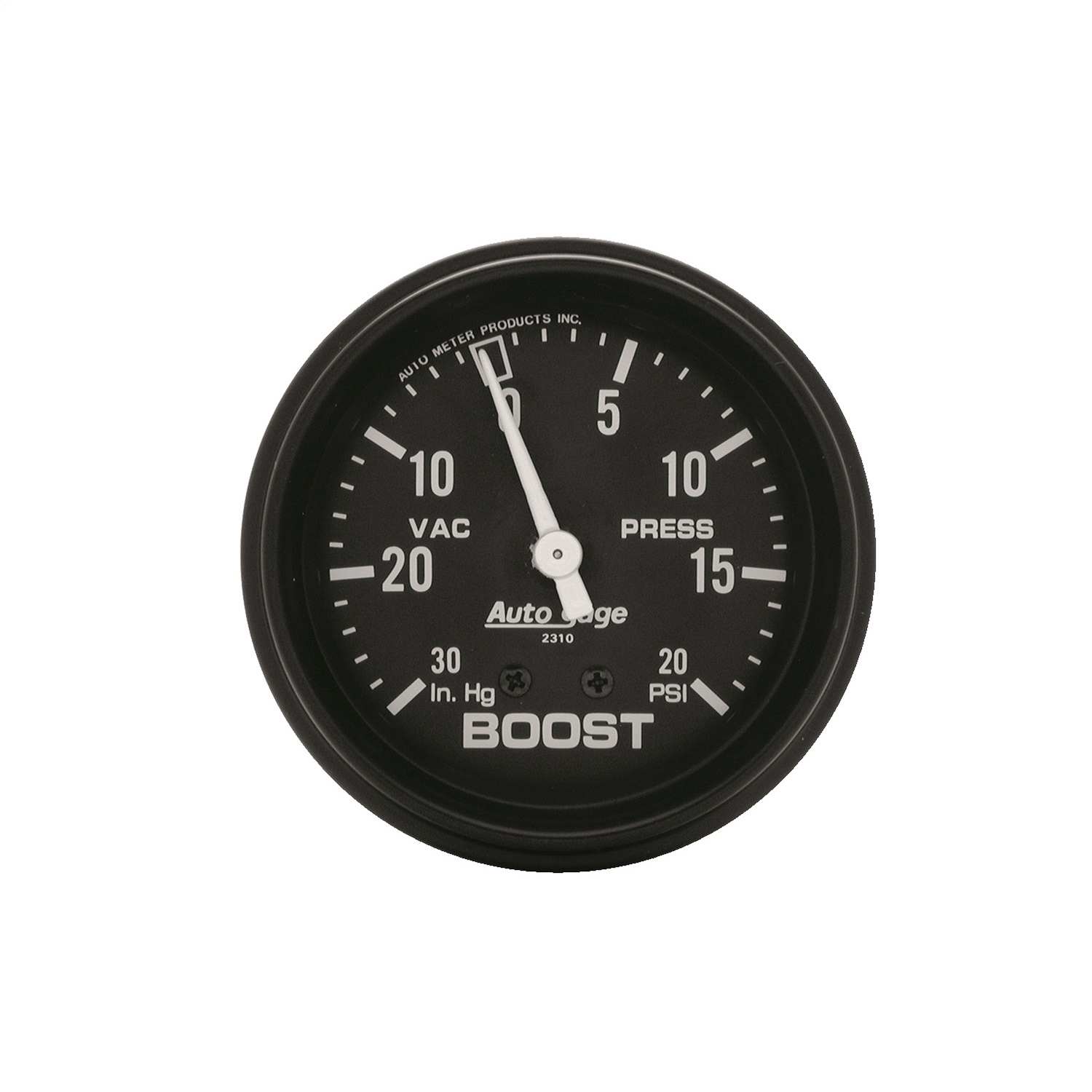 AM Gauge Vac Boost 2-5-8-30inHg 20psi Mechanical Black AutoGage SKU A482310