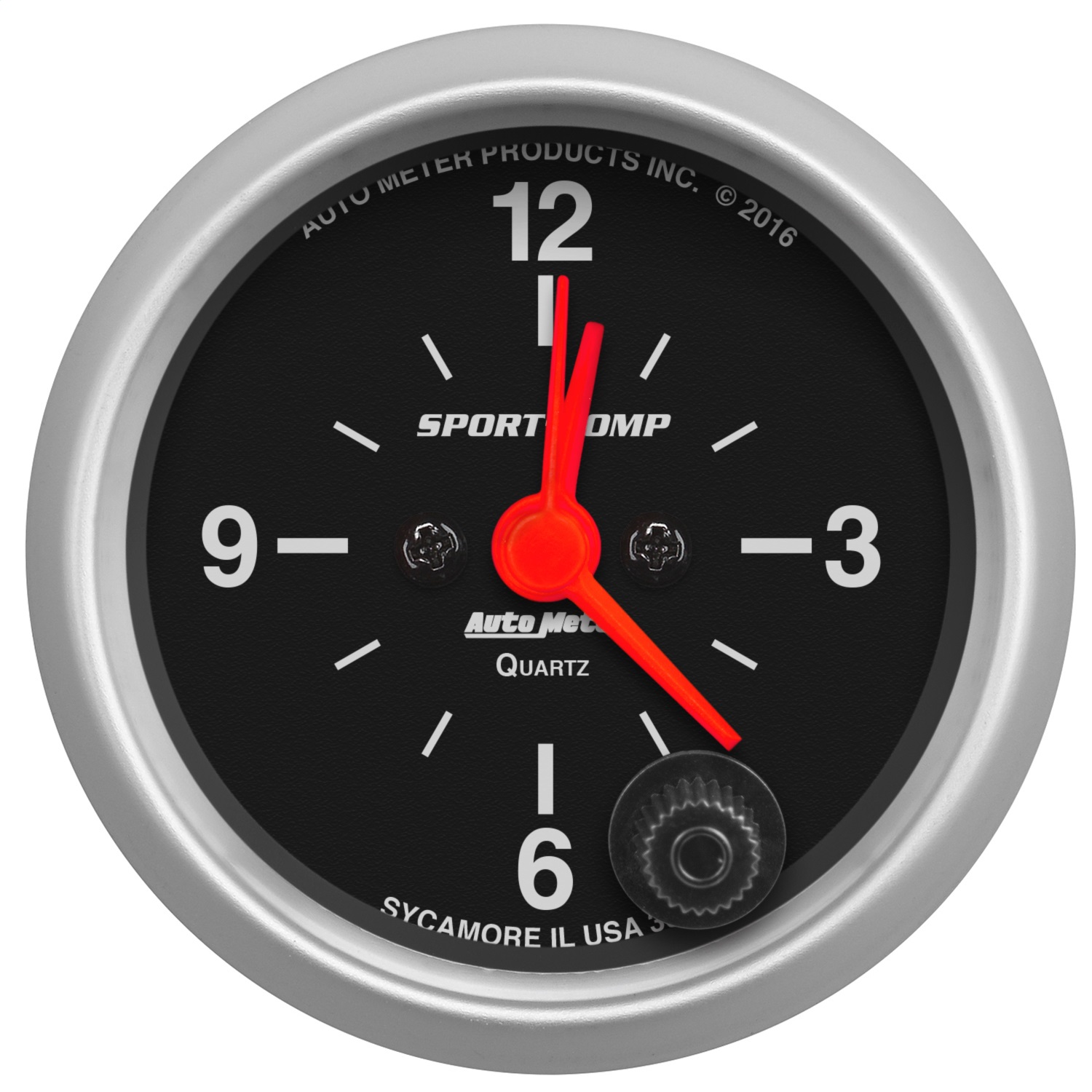 AM GAUGE CLOCK 2-1-16-12HR ANALOG SPORT COMP SKU A483385