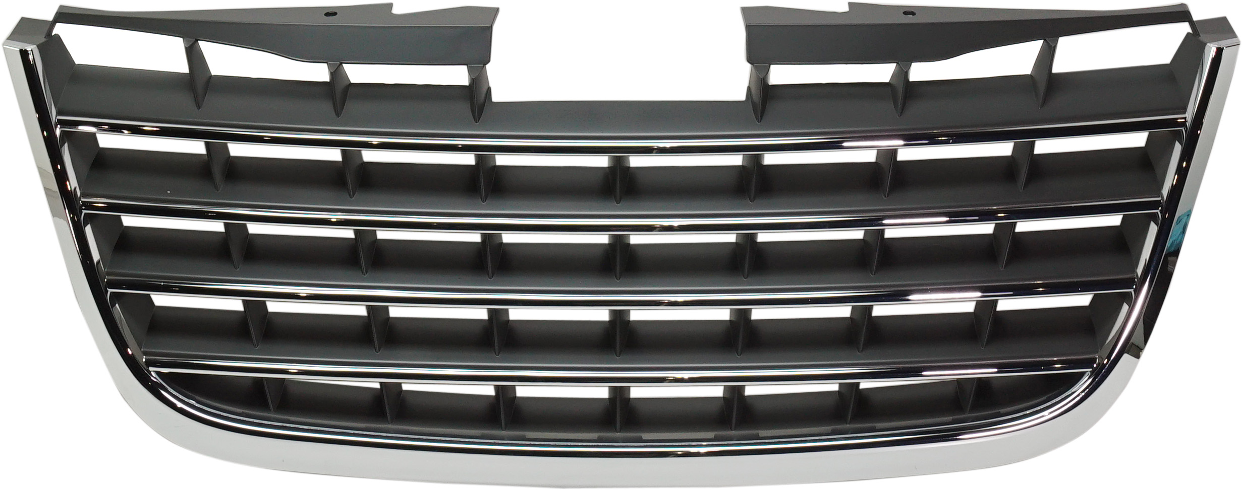 AM TOWN AND COUNTRY 08-10 GRILLE Plastic Chrome Shell Painted Dark Gray Insert Limited Touring Walter P. Chrysler Signature Series Models SKU ARBC070102 Partslink CH1200309 OEM 5113228AA