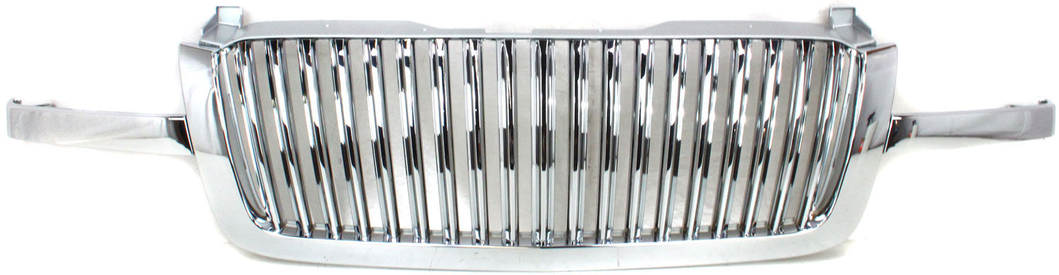 AM SILVERADO 03-06 GRILLE Navigator style Vertical Bar All Chrome w o Body Cladding Base Hybrid LS LT Model Includes 2007 Classic SKU ARBC070118C OEM Performance