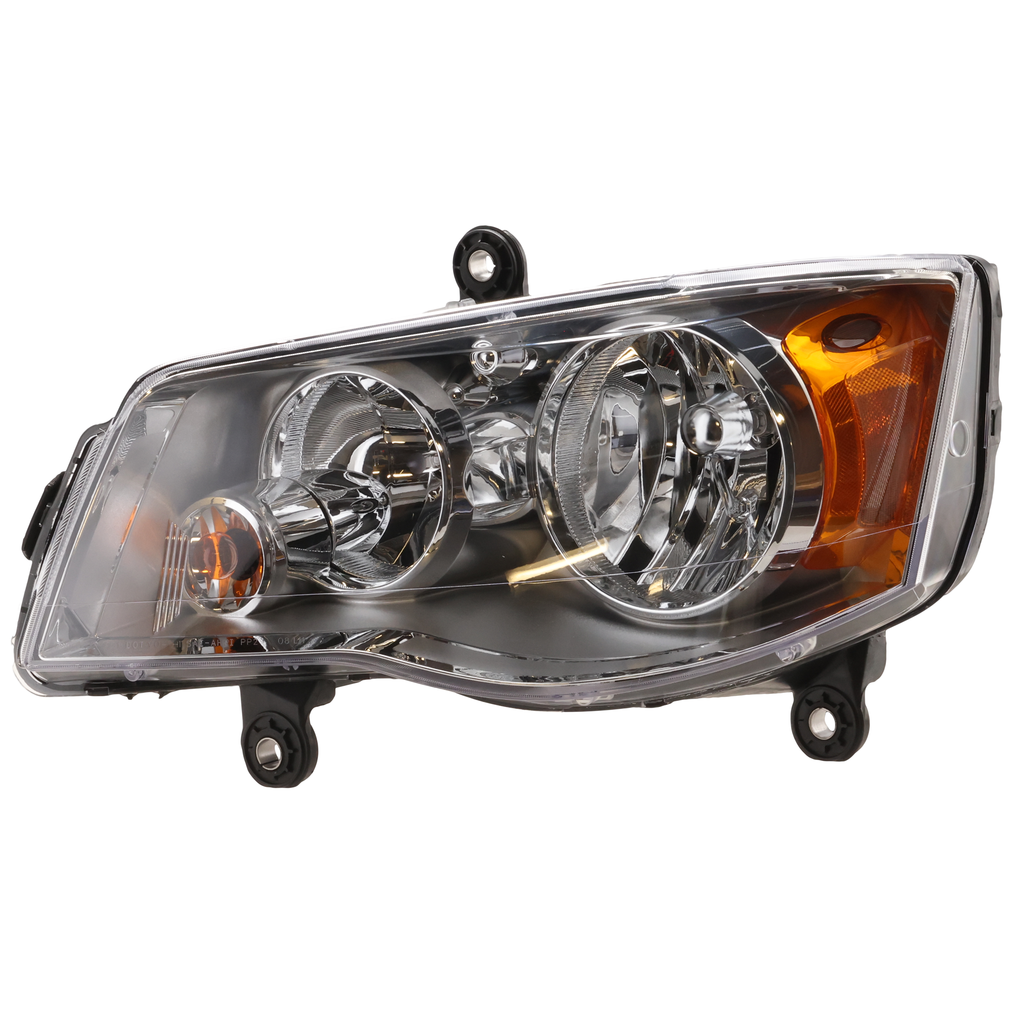 AM GRAND CARAVAN 11-20 TOWN AND COUNTRY 08-16 HEAD LAMP LH Assembly Halogen Chrome Interior CAPA SKU ARBC100102Q Partslink CH2502192C OEM 5113337AI 5113337AG