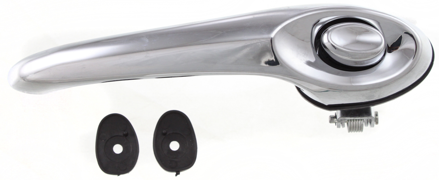 AM PT CRUISER 01-10 FRONT EXTERIOR DOOR HANDLE LH All Chrome w o Keyhole Plastic SKU ARBC462112C Partslink CH1310158 OEM 4724913AD