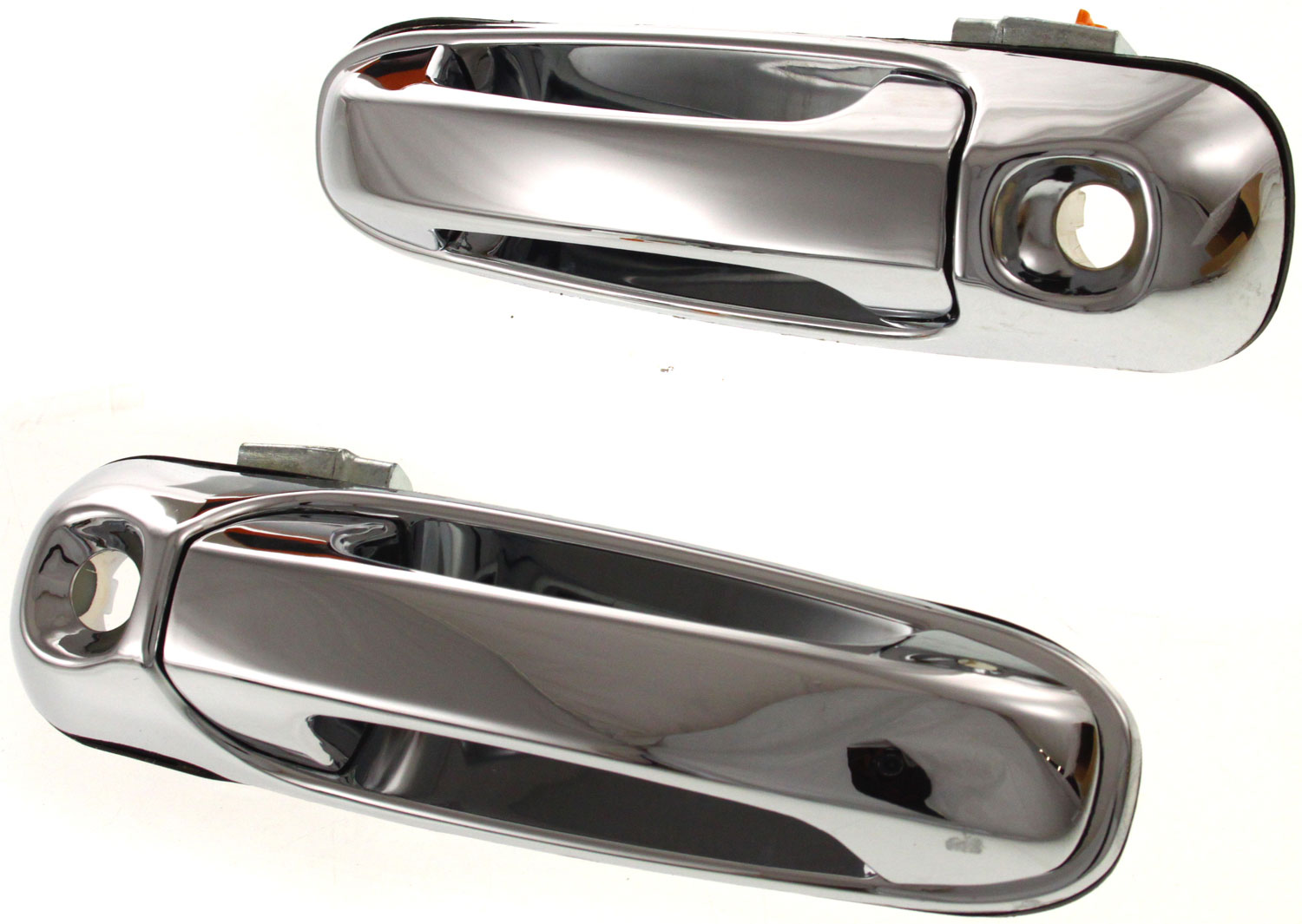 AM DODGE FULL SIZE P U 02-09 FRONT EXTERIOR DOOR HANDLE SET All Chrome 2 Dr 2 pc Set RH w Keyhole SKU ARBD462142C OEM 55275949AB PFM 55276882AB PFM