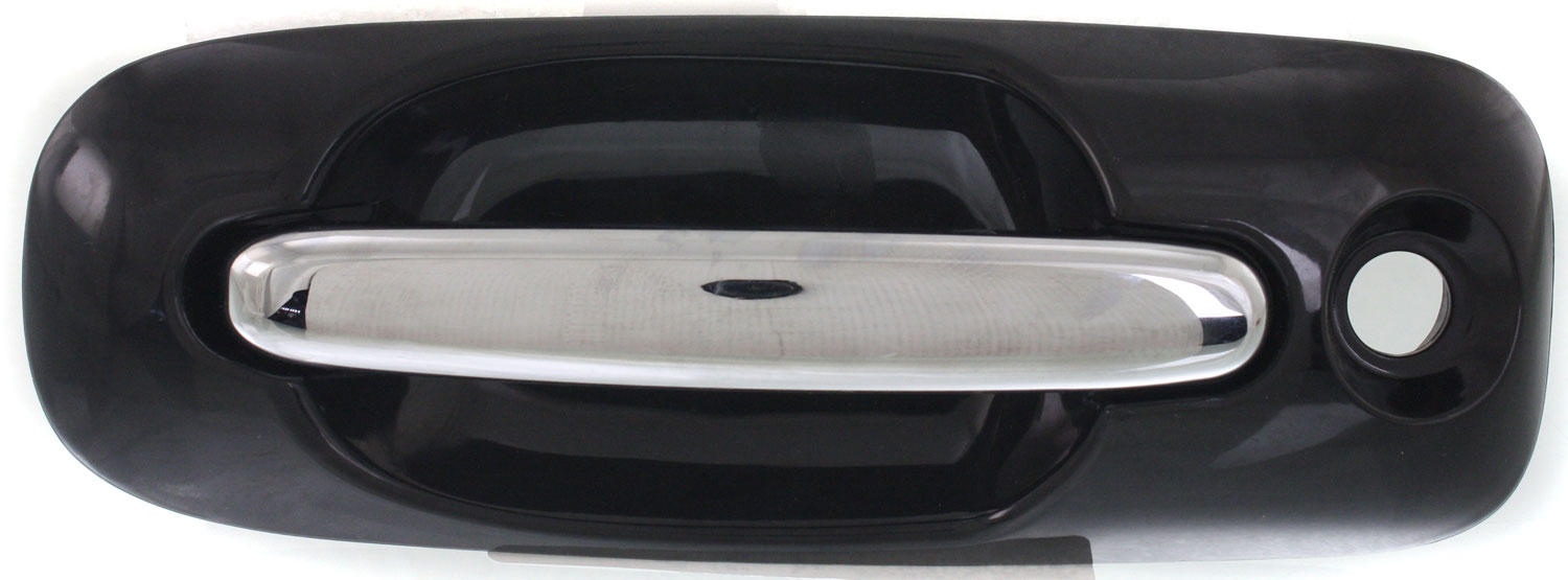 AM TOWN AND COUNTRY 01-07 FRONT EXTERIOR DOOR HANDLE LH Chrome Lever+Smooth Black Hsg w Keyhole SKU ARBD462158 OEM 4717513AC PFM