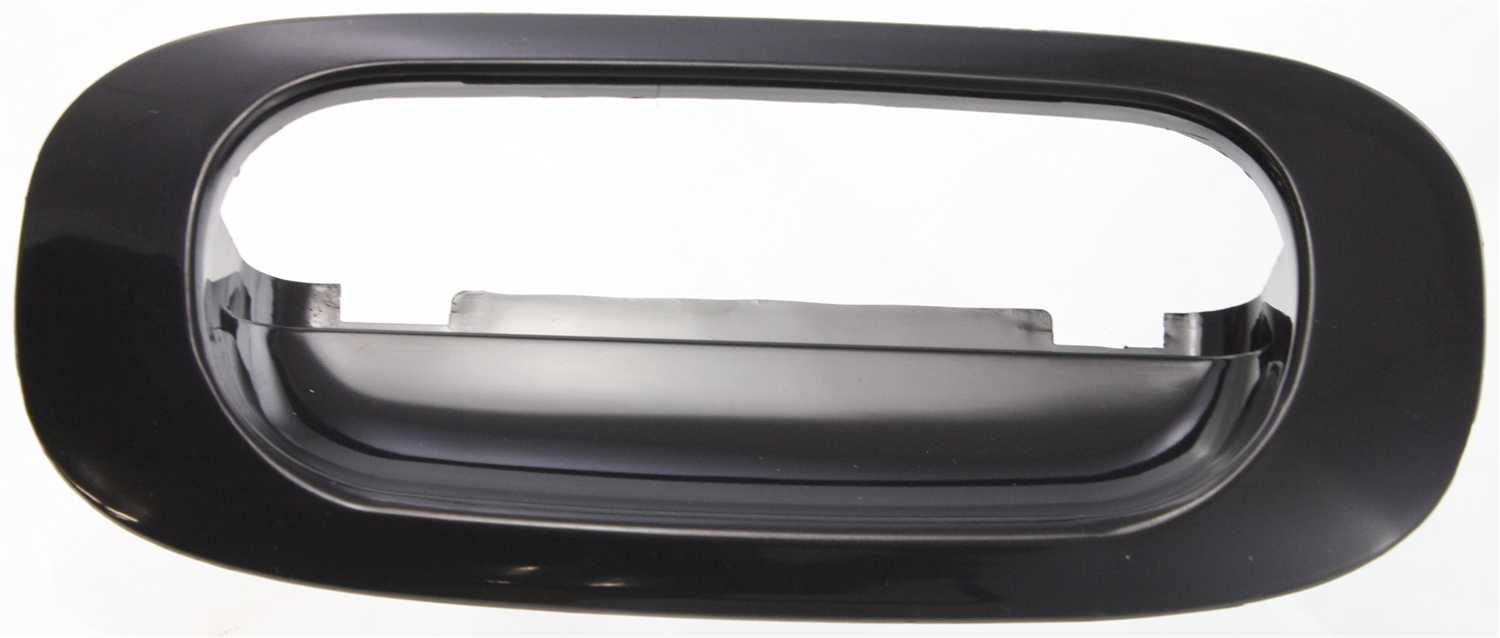 AM DAKOTA 97-11 RAIDER 06-09 TAILGATE HANDLE BEZEL Smooth Black w o Keyhole Plastic SKU ARBD580703 OEM 55256216SMTH
