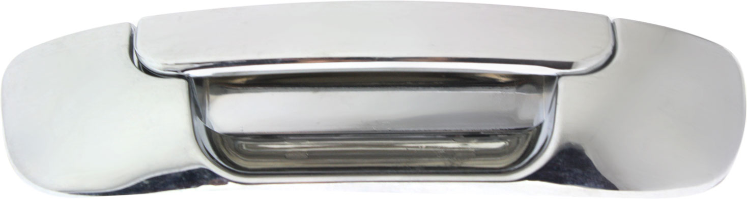 AM DODGE FULL SIZE P U 1500-02-08-2500-3500-03-09 TAILGATE HANDLE All Chrome Plastic w o Keyhole SKU ARBD580708C Partslink GAH010001 OEM Performance