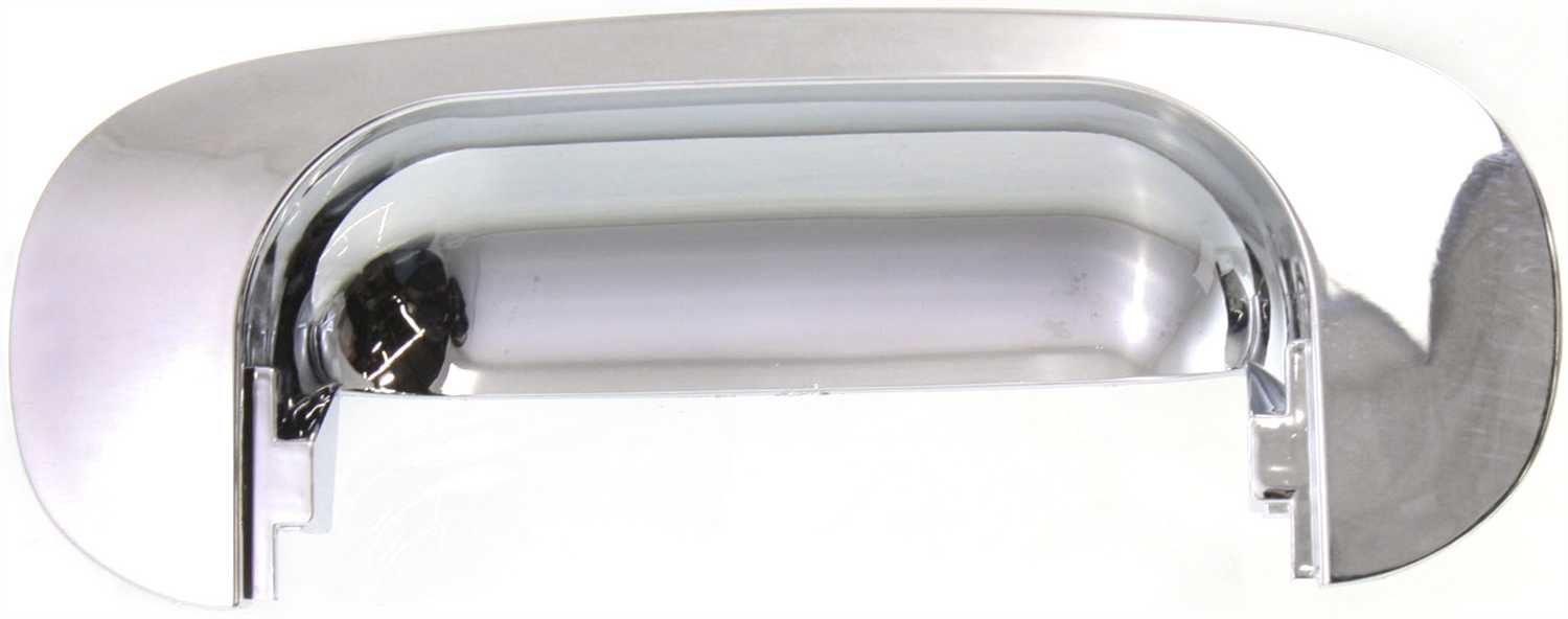 AM RAM 1500-94-01-2500-3500-94-02 TAILGATE HANDLE BEZEL All Chrome w o Keyhole Plastic SKU ARBD580711C