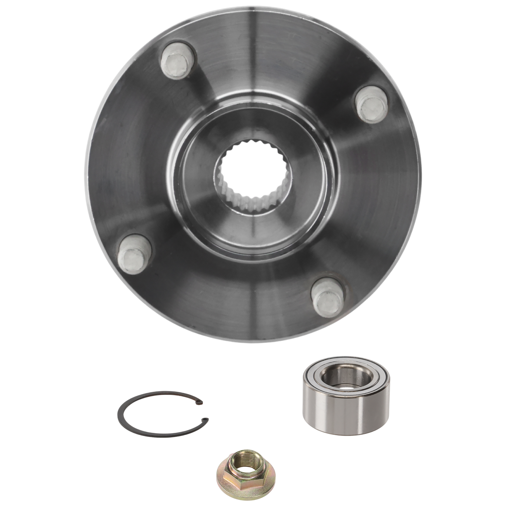 AM FOCUS 00-11 FRONT HUB ASSEMBLY RH=LH 4 Studs 4 x 4.25 in. Bolt Pattern SKU ARBF283701 OEM 6S4Z1215B