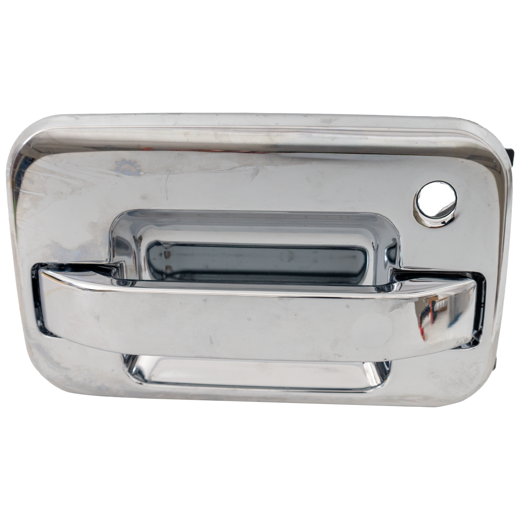 AM F 150-04-14 MARK LT 06-08 FRONT EXTERIOR DOOR HANDLE RH Chrome w Keyhole w Plastic Connector SKU ARBF462113C OEM CL3Z1522404AB PFM