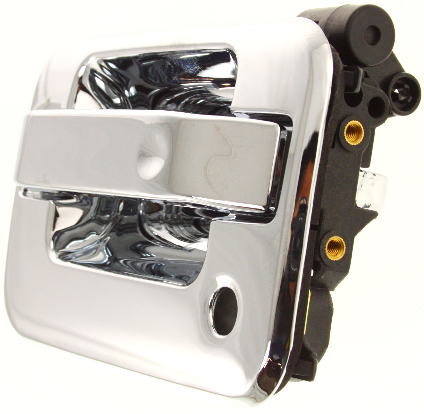 AM F 150-04-14 MARK LT 06-08 FRONT EXTERIOR DOOR HANDLE LH Chrome w Keyhole w Plastic Connector SKU ARBF462114C OEM 8L3Z1522405AA PFM
