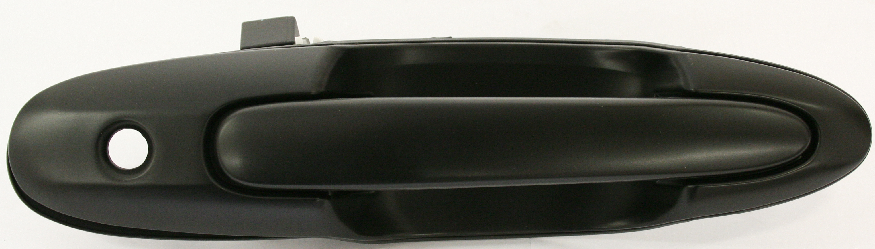 AM MPV 00-06 FRONT EXTERIOR DOOR HANDLE RH Smooth Black w Keyhole Plastic SKU ARBM462113 OEM LC7058410D LC7058410E