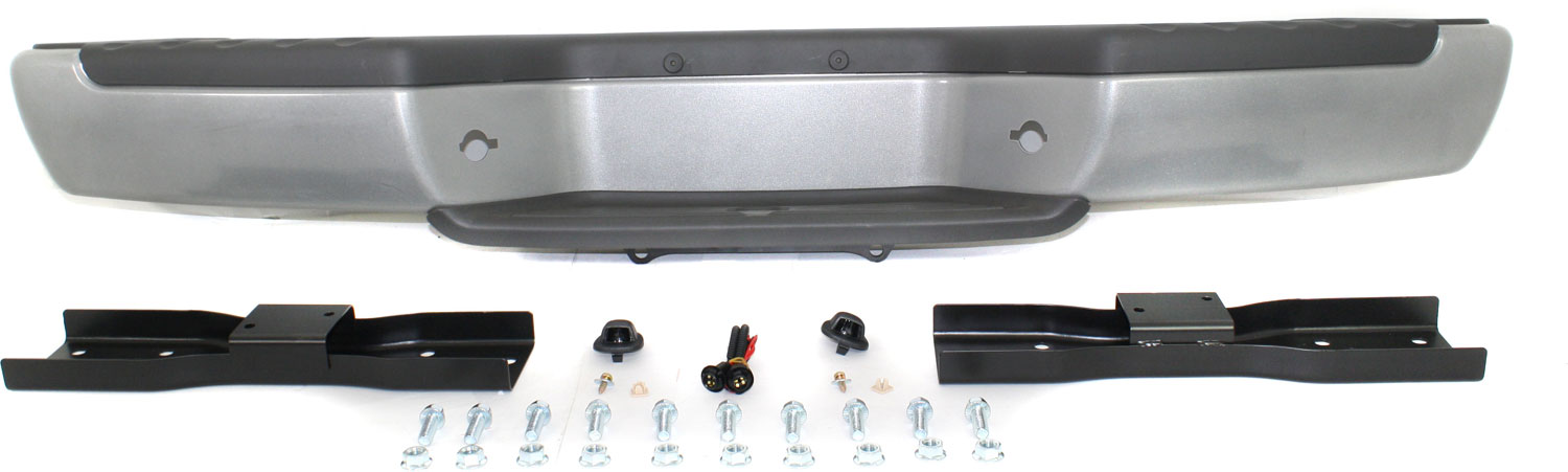 AM FRONTIER 01-04 STEP BUMPER FACE BAR AND PAD w Pad Provision w Mounting Bracket Painted Silver SKU ARBN764901 Partslink NI1102141 OEM 850109Z425