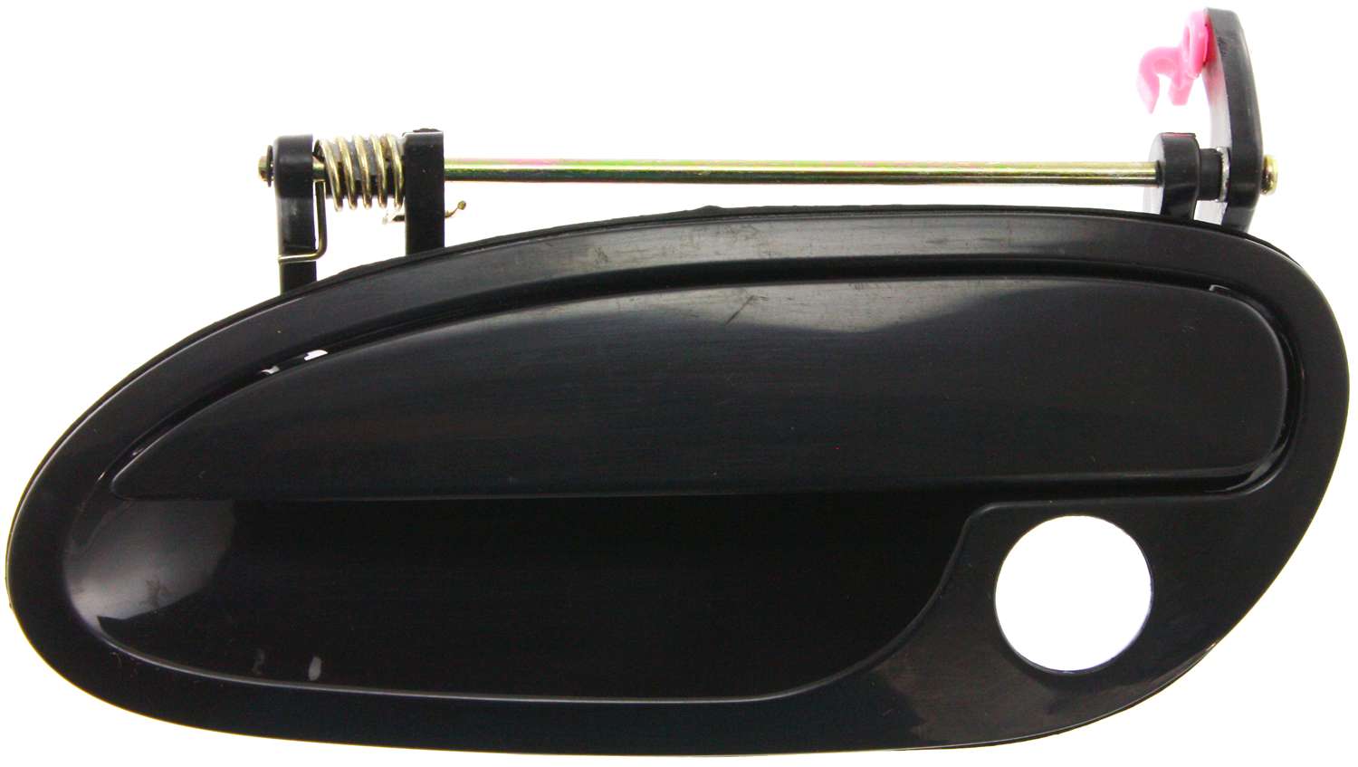 AM GTO 04-06 FRONT EXTERIOR DOOR HANDLE LH Smooth Black w Keyhole Plastic SKU ARBP462110 Partslink GM1310157 OEM 92085572