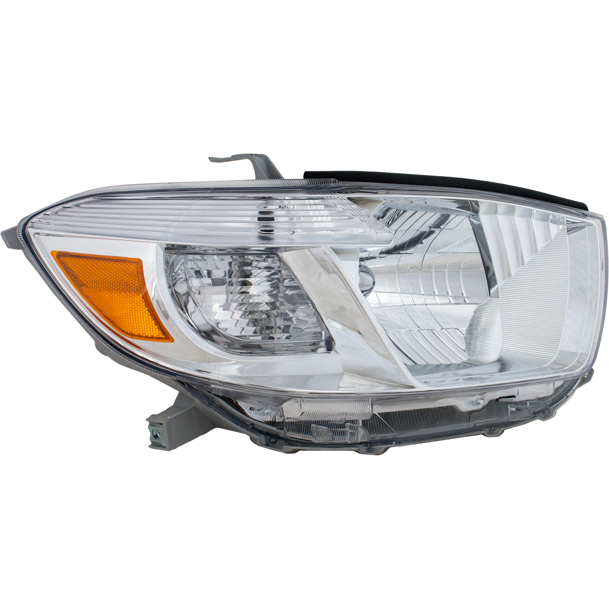 AM HIGHLANDER 08-10 HEAD LAMP RH Lens and Housing Chrome Interior Base Limited SE Models Japan Built Vehicle SKU ARBT100113 Partslink TO2503176 OEM 8113048470