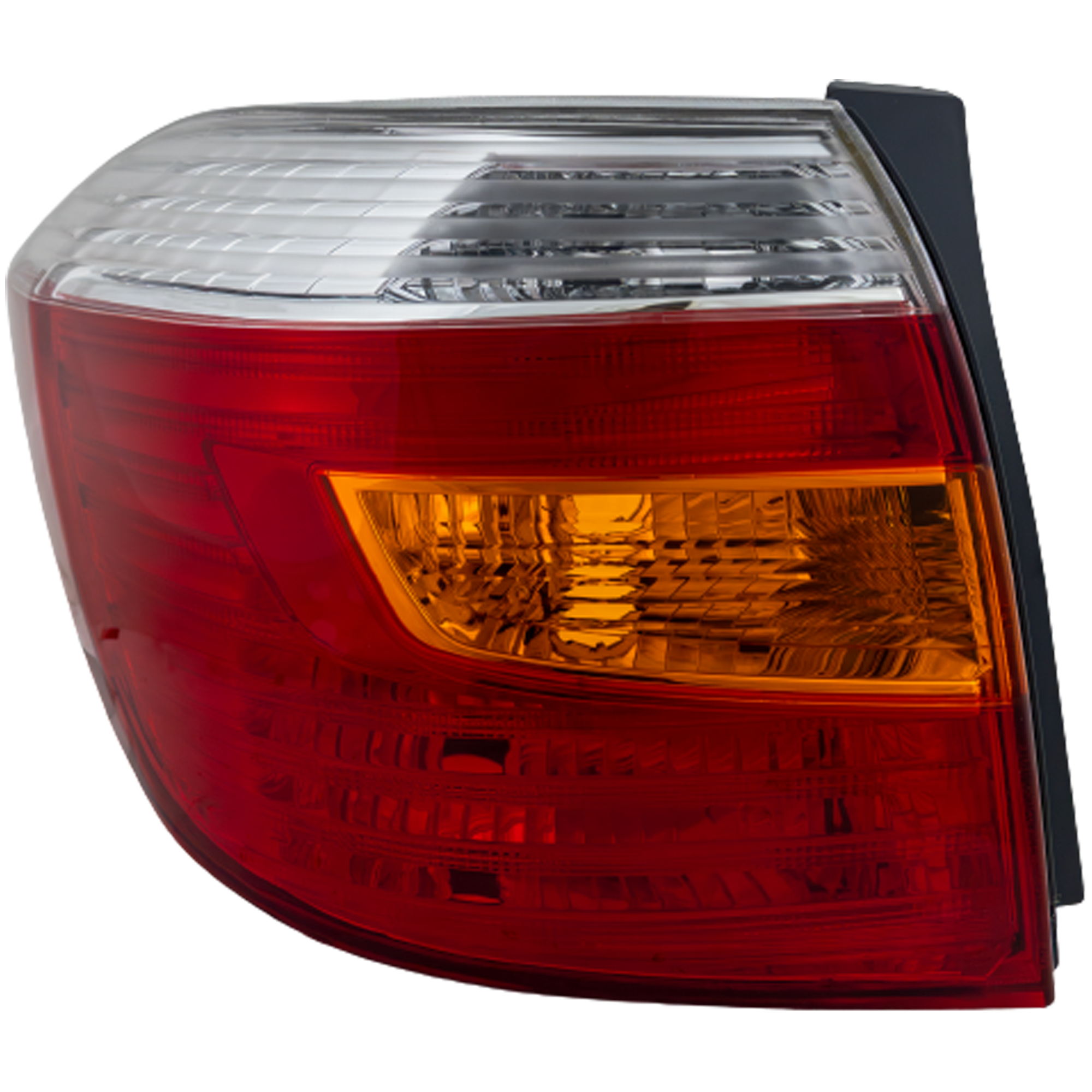 AM HIGHLANDER 08-10 TAIL LAMP LH Lens and Housing Amber Clear Red Lens Base Limited SE Models Japan Built Vehicle SKU ARBT730116 Partslink TO2800173 OEM 8156148160