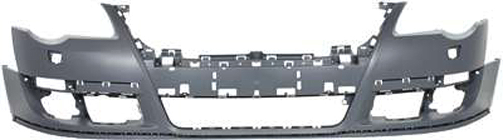 AM PASSAT 06-10 FRONT BUMPER COVER Primed w HLW Holes w o Parking Aid Sensor Holes and Park Assist System SKU ARBV010302P Partslink VW1000164 OEM 3C0807217EGRU