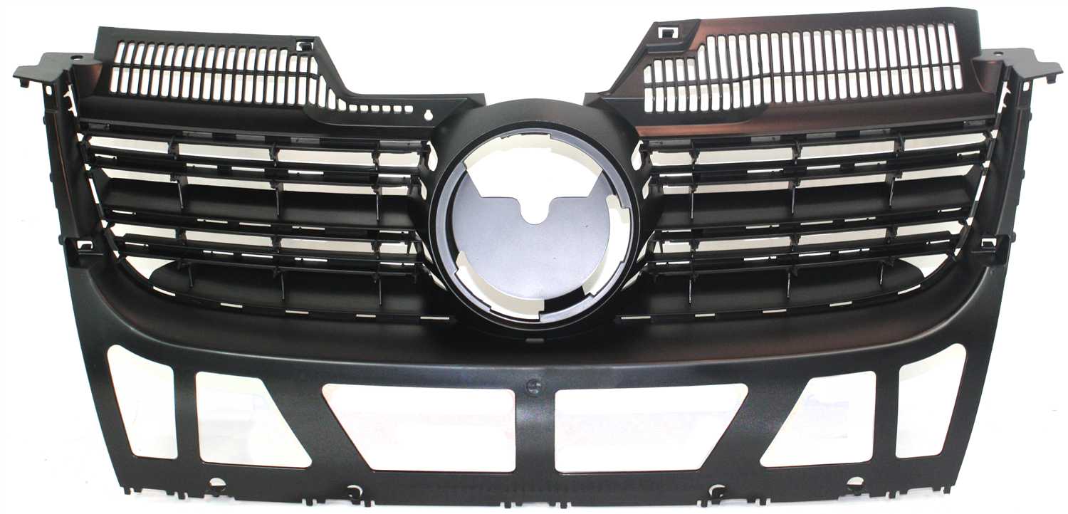 AM JETTA 05-10 GRILLE Matte Black Plastic Radiator Grille Exc. GLI Model w o Wolfsburg Package SKU ARBV070102 Partslink VW1200139 OEM 1K5853653C9B9