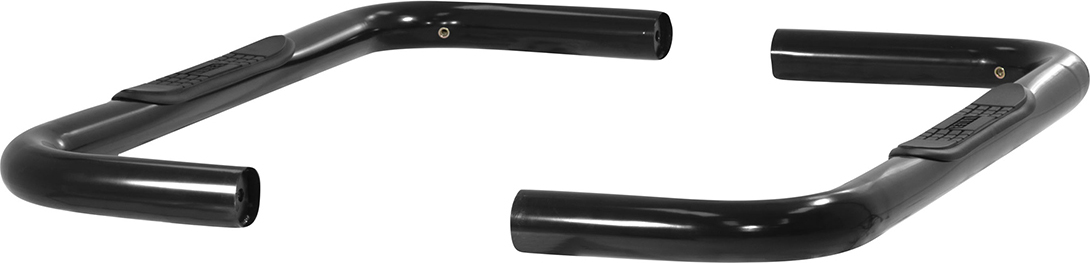 AM ARIES SIDE BARS STEEL POWDERCOATED BLACK SET OF 2-3 in. diameter Includes four non skid mold SKU ARS203001