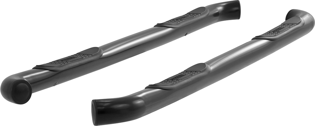 AM ARIES SIDE BARS STEEL POWDERCOATED BLACK SET OF 2-3 in. diameter Includes four non skid mold SKU ARS203015