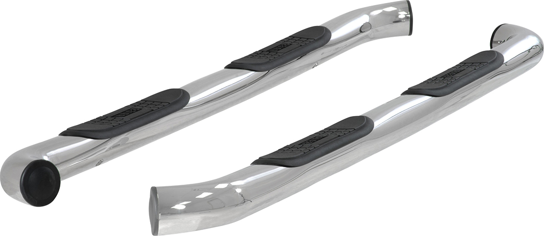 AM ARIES SIDE BARS STAINLESS STEEL POLISHED SET OF 2-3 in. diameter Includes four non skid mold SKU ARS203016-2