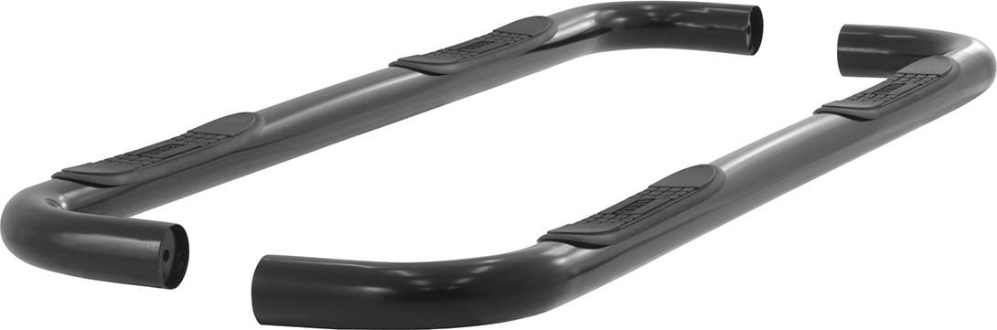 AM ARIES SIDE BARS STEEL POWDERCOATED BLACK SET OF 2-3 in. diameter Includes four non skid mold SKU ARS205010