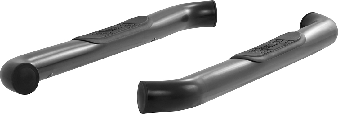 AM ARIES SIDE BARS STEEL POWDERCOATED BLACK SET OF 2-3 in. diameter Includes four non skid mold SKU ARS35800