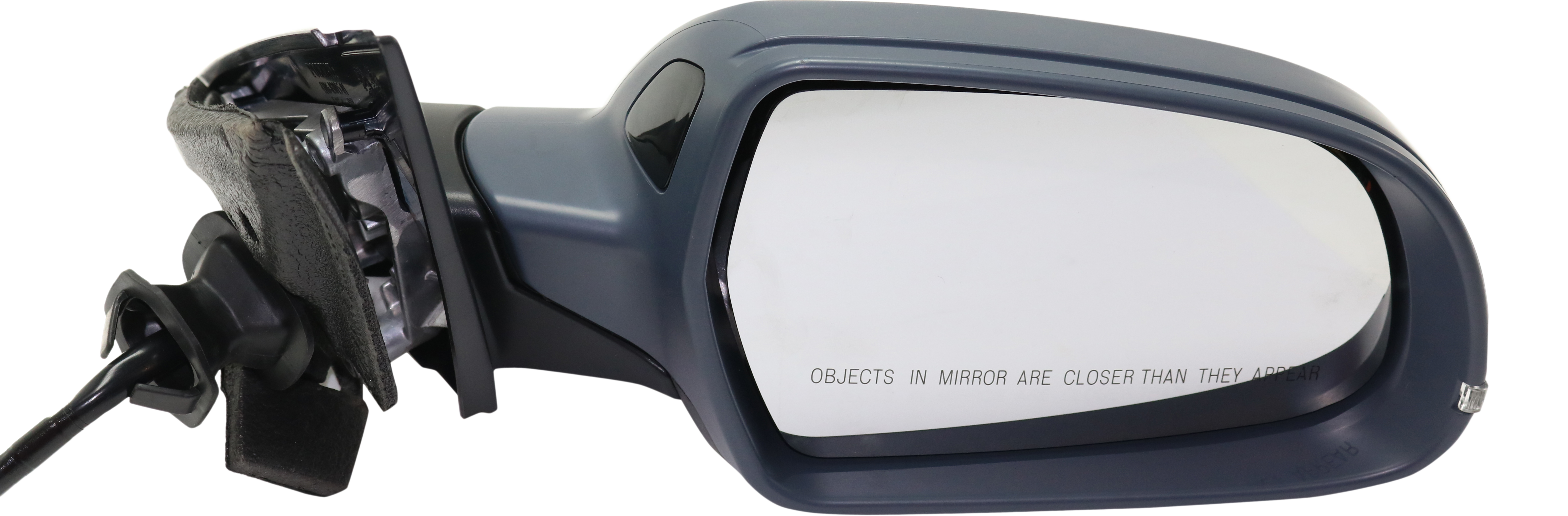 AM A4 S4-10-11 MIRROR RH Power Manual Folding Heated Paintable No Auto dimming w Memory and Signal Light with Blind Spot Light in Housing Sedan Wagon SKU AU05ER S Partslink AU1321113 OEM 8K1857410AK01C PFM
