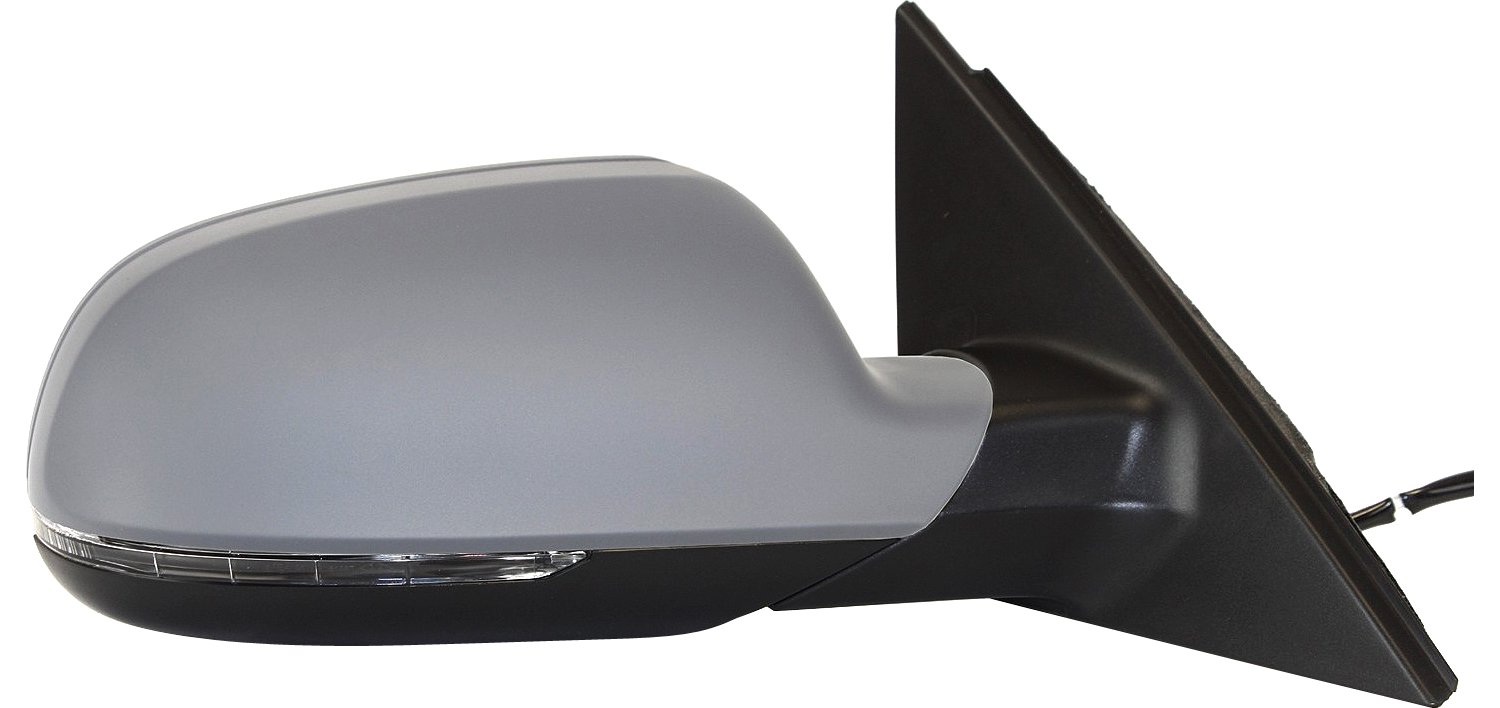 AM A4 S4-10-11 MIRROR RH Power Manual Folding Heated Paintable No Memory w Signal Light No Auto dimming and Memory w o Lane Change Assist Sedan Wagon SKU AU18ER Partslink AU1321116 OEM 8K1857410AG01C PFM